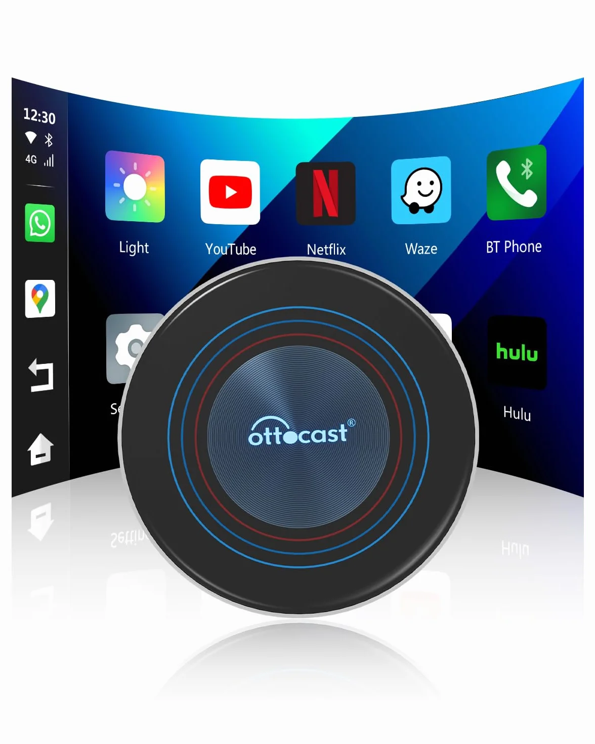 2026 Nuova Edizione Ottocast I3 AI Box per BMW, Adattatore CarPlay Wireless con Supporto Netflix/YouTube, Split-Screen,Android 13 Video Entertainment Box per Auto OEM con CarPlay Wireless(8GB+128GB)