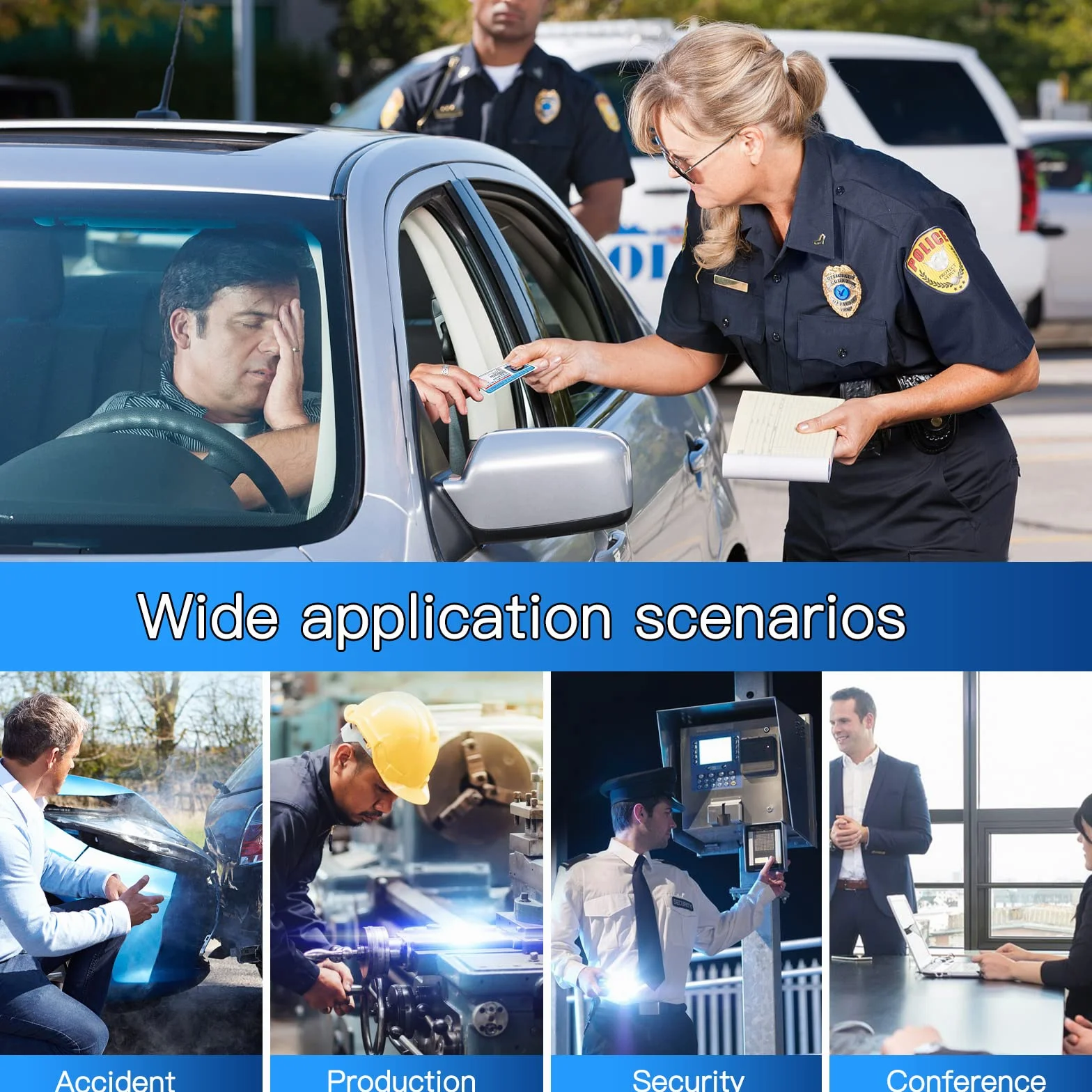 CAMMHD C8-32G 1296P Bodycam 4000mAh16H Body Cam con Registrazione Audio e Video Visione Notturna Bodycam della Polizia di Sicurezza Indossabile Ferrovia Ingegneria Sicurezza Uso Personale