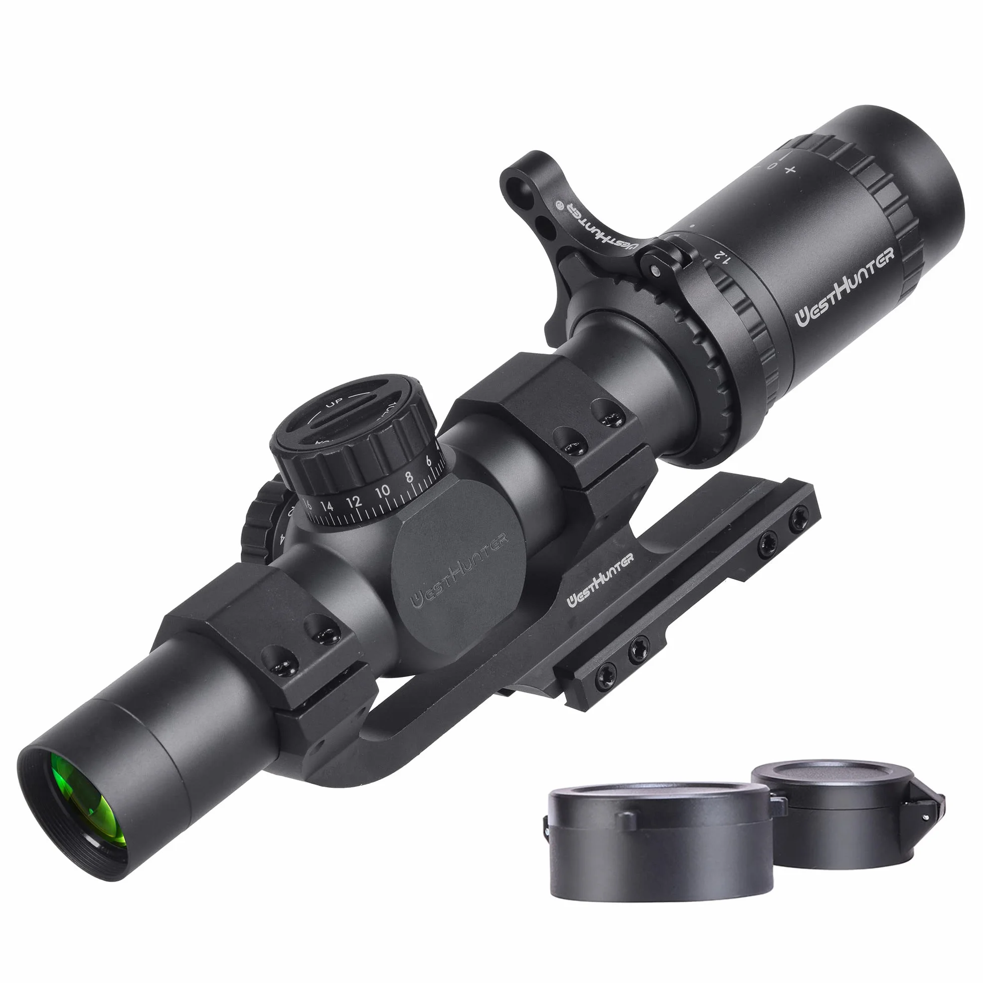 WestHunter Optics HD-S 1.2-6x24 Compact Riflescope 30mm Tube Mil-Dot Reticle Second Focal Plane Tactical Shooting Scope