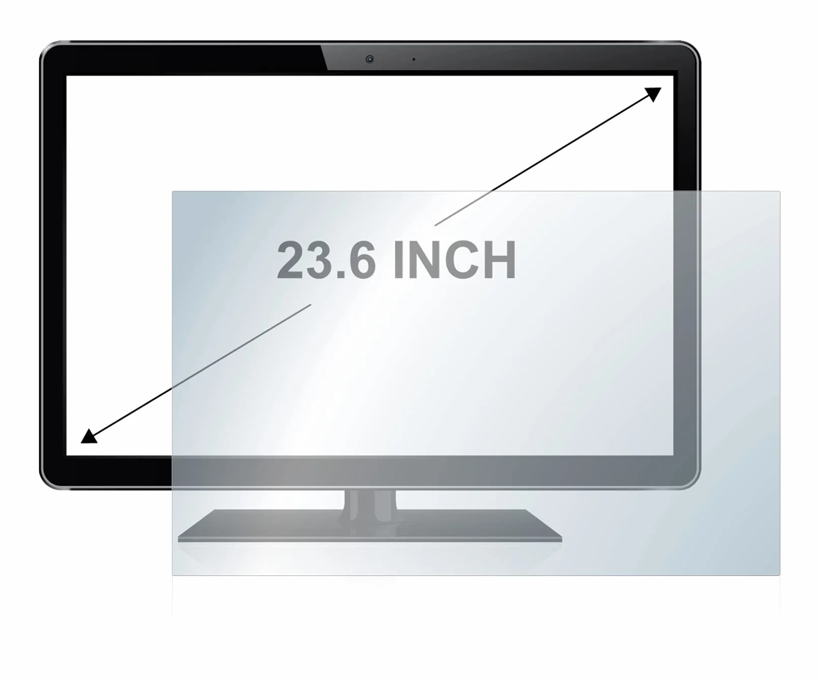 upscreen 23.6" Pellicola Protettiva Opaca per PC All-In-One con 59.9 cm (23.6 pollici) [522 mm x 294 mm, 16:9] Protezione Proteggi Schermo