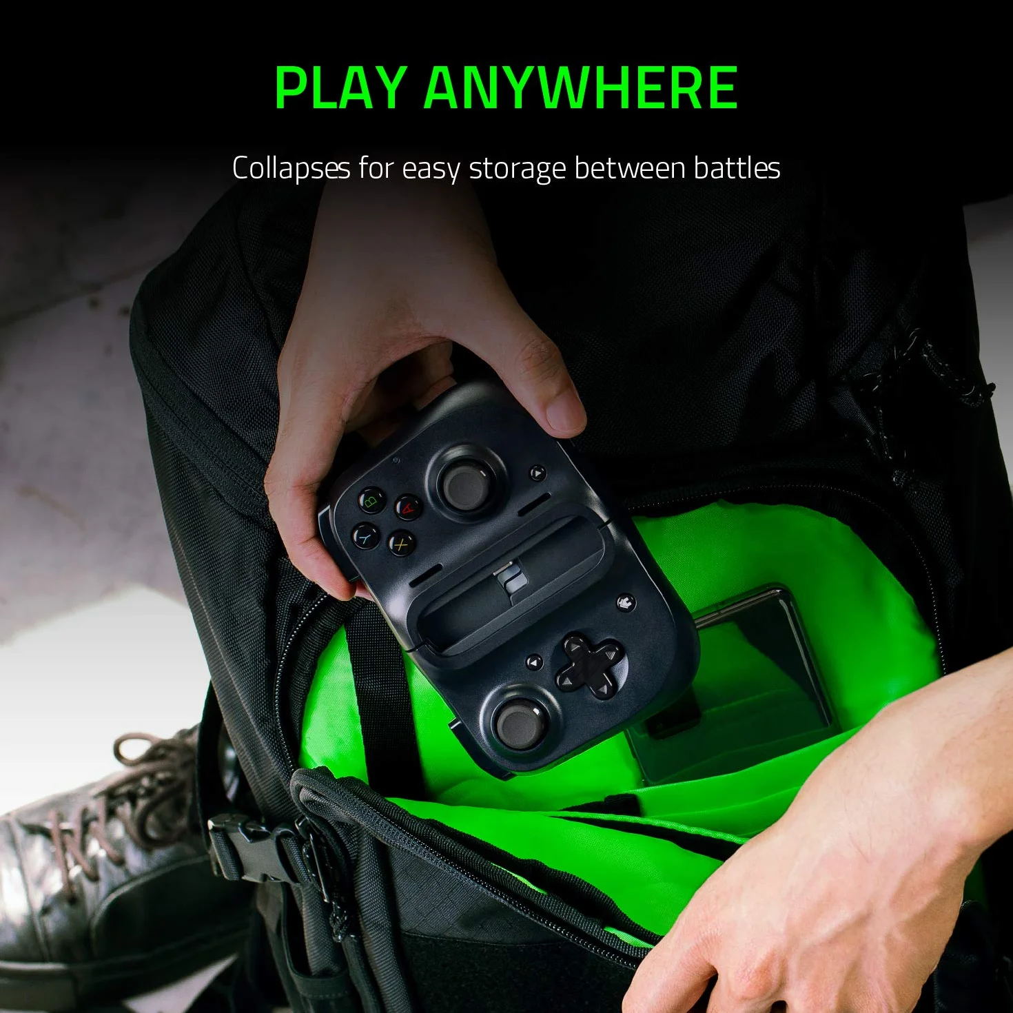 Razer Kishi per Android - Controller Di Gioco Per Smartphone, Connessione USB-C, Design Ergonomico, Adattamento Individuale per Telefoni Cellulari, Stick Analogico, Latenza Bassa- Nero