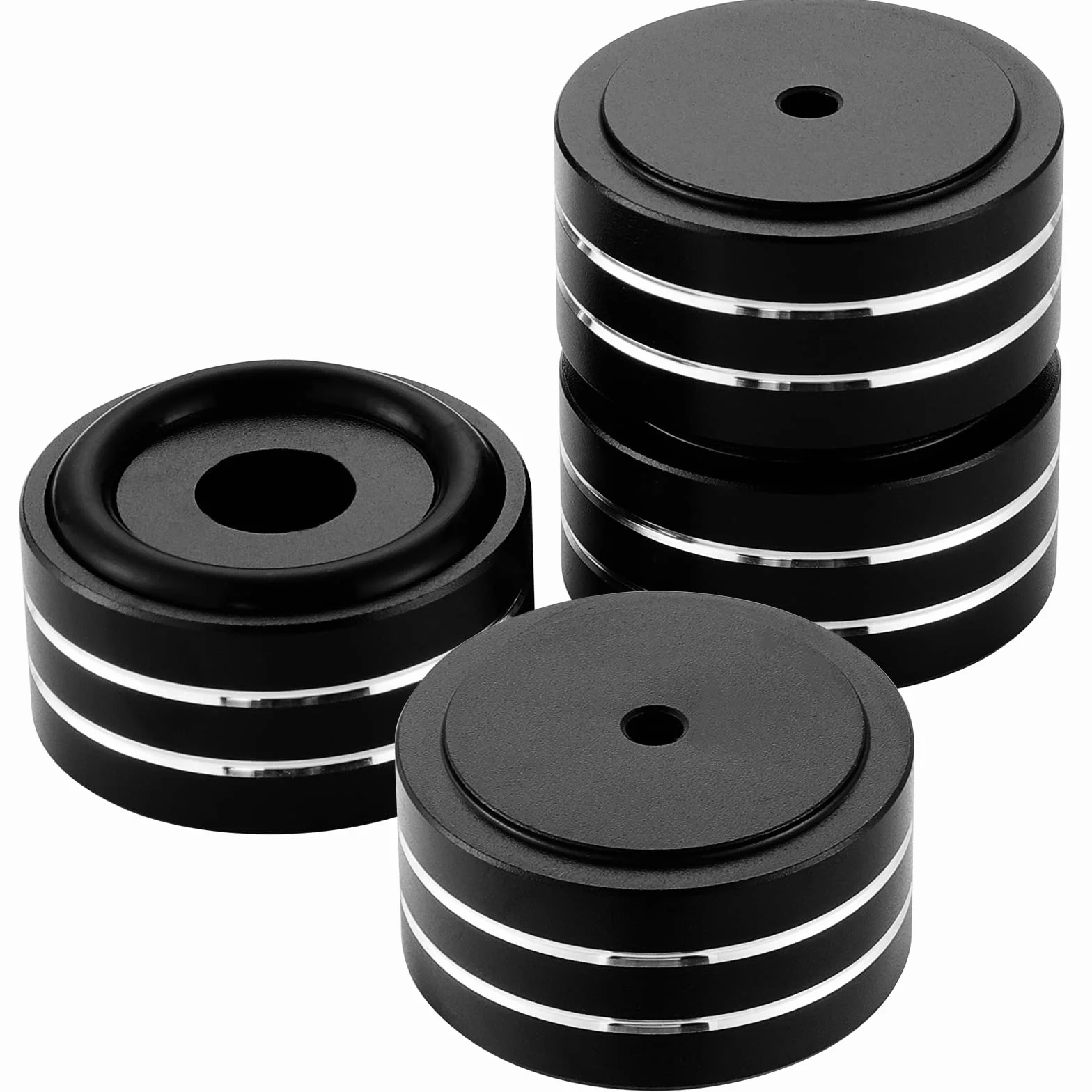 Piedini per Amplificatore 40x20mm Cono in Lega di Alluminio Isolamento per Altoparlanti HiFi Audio 4 Pezzi