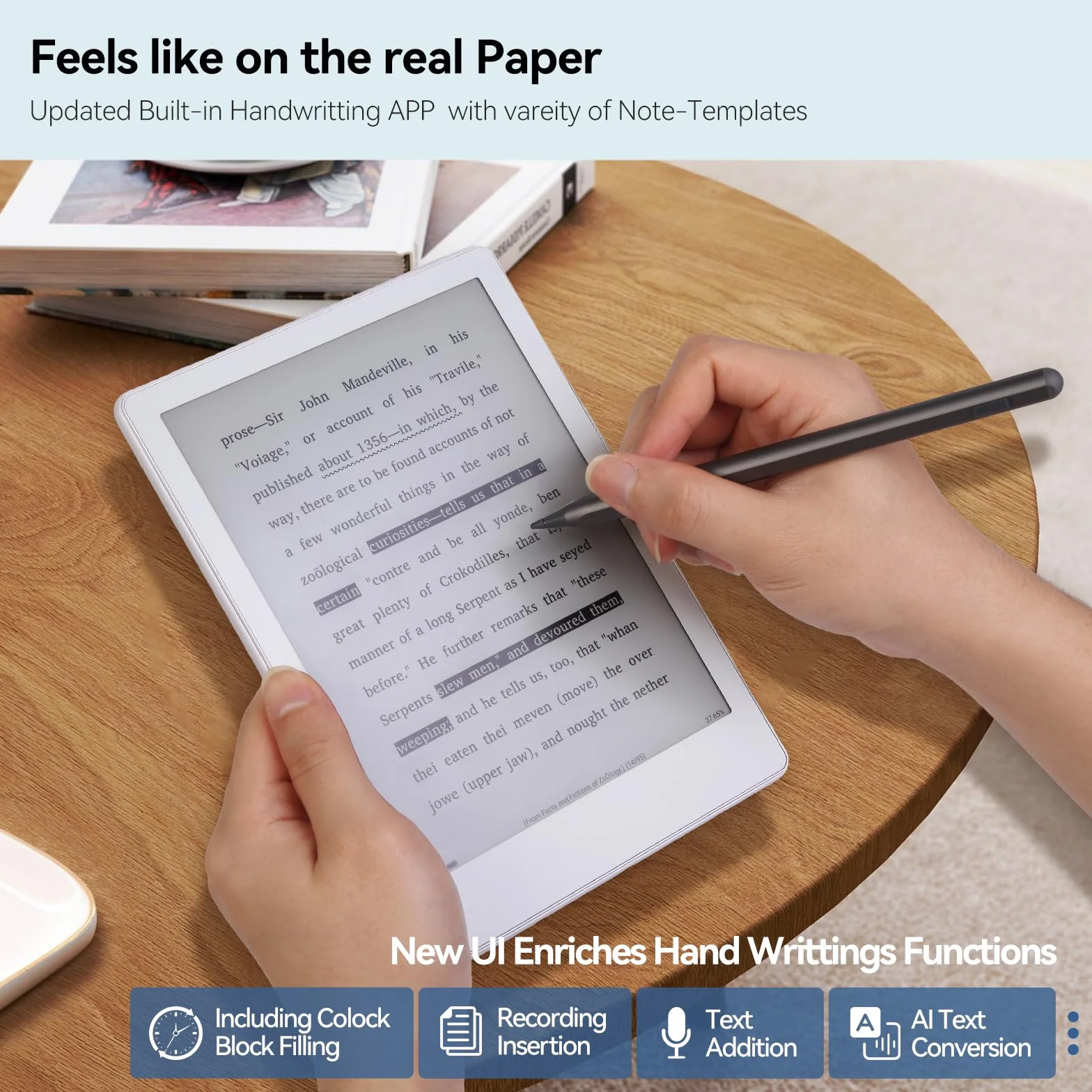 Meebook E-Reader M8 | Schermo Eink Carta 7.8' | 300PPI Smart Light | Android 14 | Processore Octa Core | Doppio microfono e altoparlanti | Supporto Play Store | Scrittura a mano | 4GB+64GB | Bianco