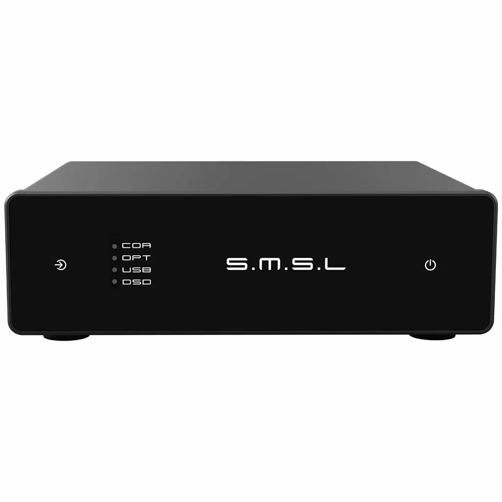 SMSL D1 DAC Hi-Res Audio Rohm BD34352EKV 768kHz/32bit DSD512 MQA USB/Optical/Coaxial RCA SNR126dB