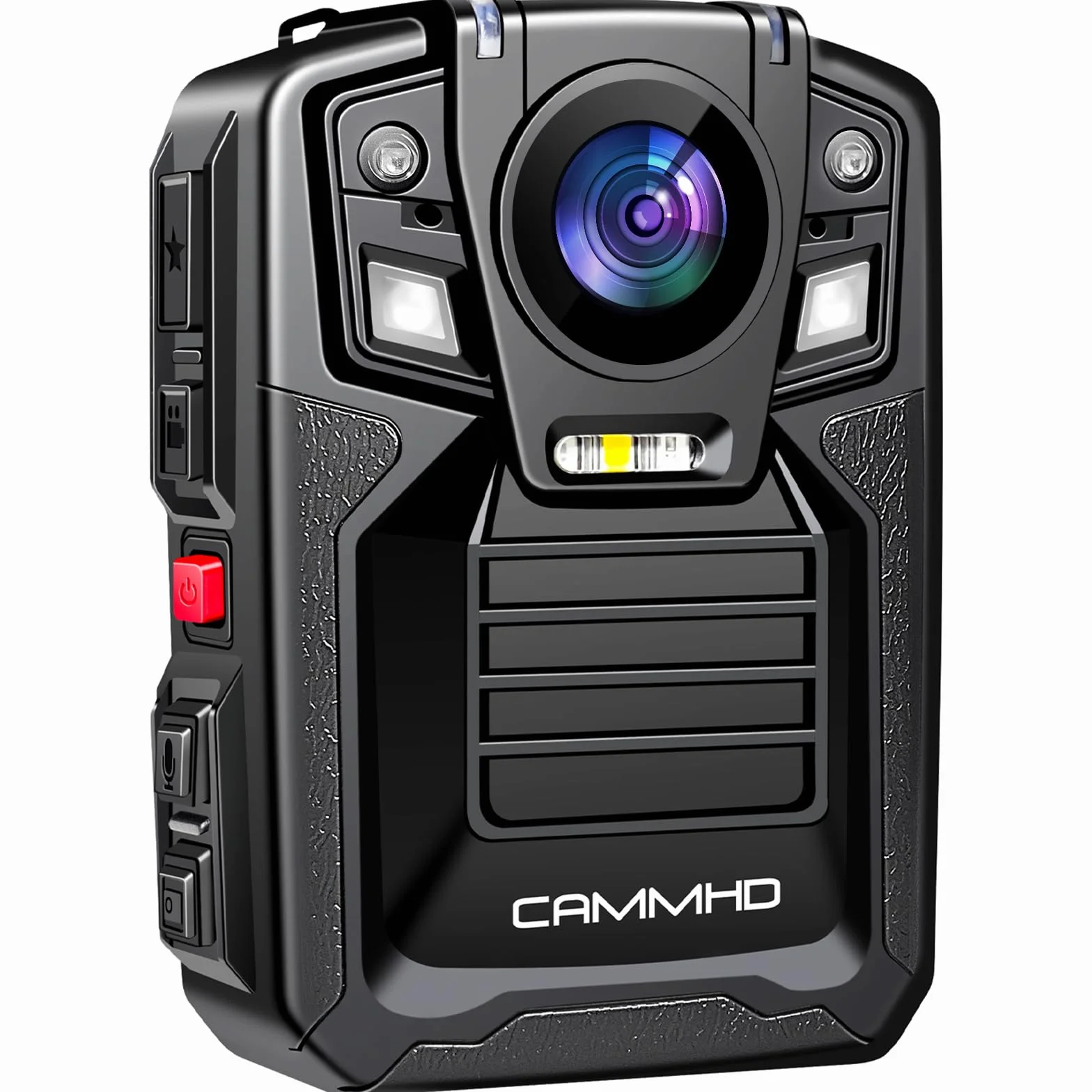 CAMMHD V8 Pro 256G 4K Body Cam Due Batterie 4400mAh 14 Ore Codifica Video H.265 2160P Bodycam Polizia Professionale UHD Visione Notturna Body Camera con Base di Ricarica per la Sicurezza