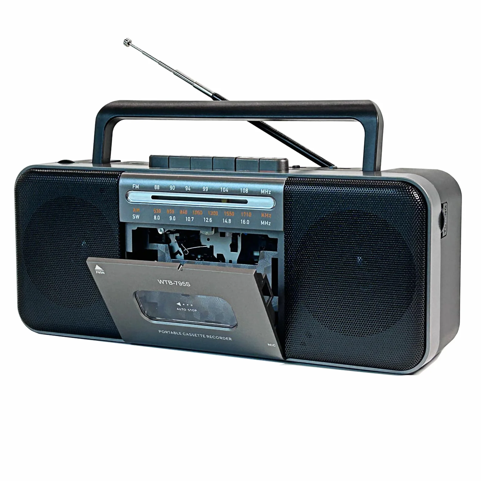 Lettore di cassette AM/FM/SW Bluetooth 10W portatile convertitore MP3 USB