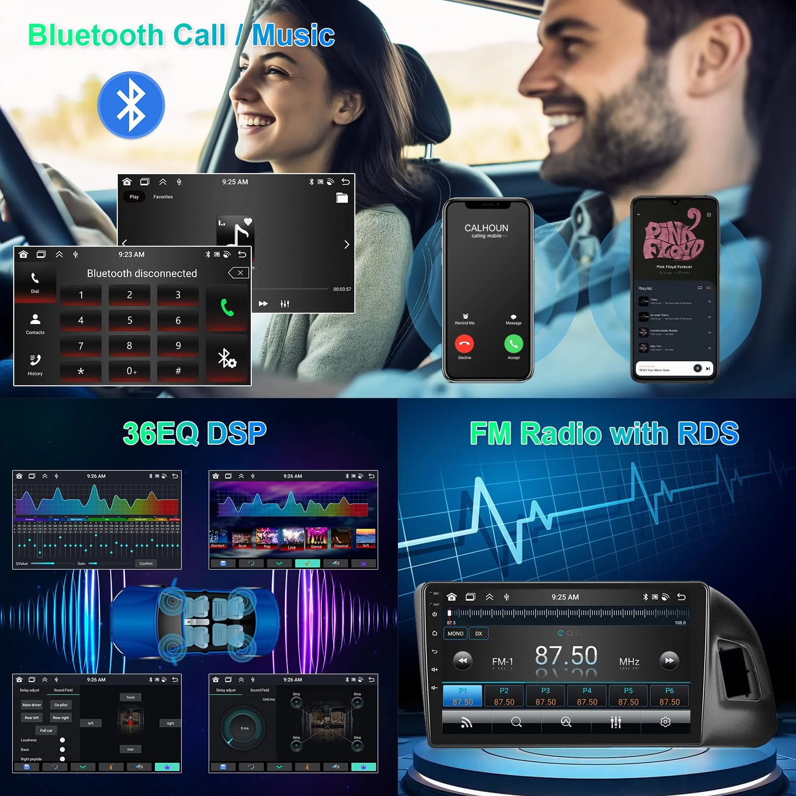 8 Core 4GB+64GB Autoradio per Audi Q5 2010-2018 Android 9 Pollici Touch Screen Carplay Android Auto Wireless, Hodozzy 2 Din Radio Bluetooth DSP GPS WiFi RDS Telecamera Schermo Auto Stereo per Audi Q5