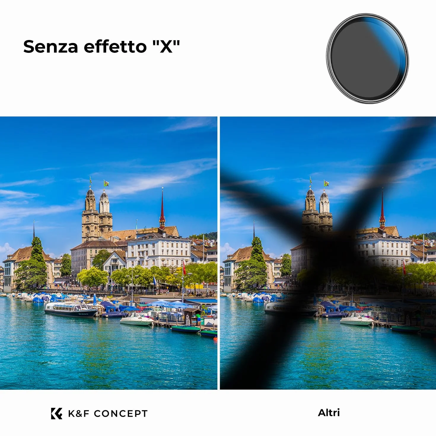 K&F CONCEPT Filtro Variabile ND2-32 (1-5 Stops) Filtro Densità Neutra di Vetro Ottico per Obiettivi 77mm con 3 Pezzi di Panno per Pulizia(Serie Nano-K)