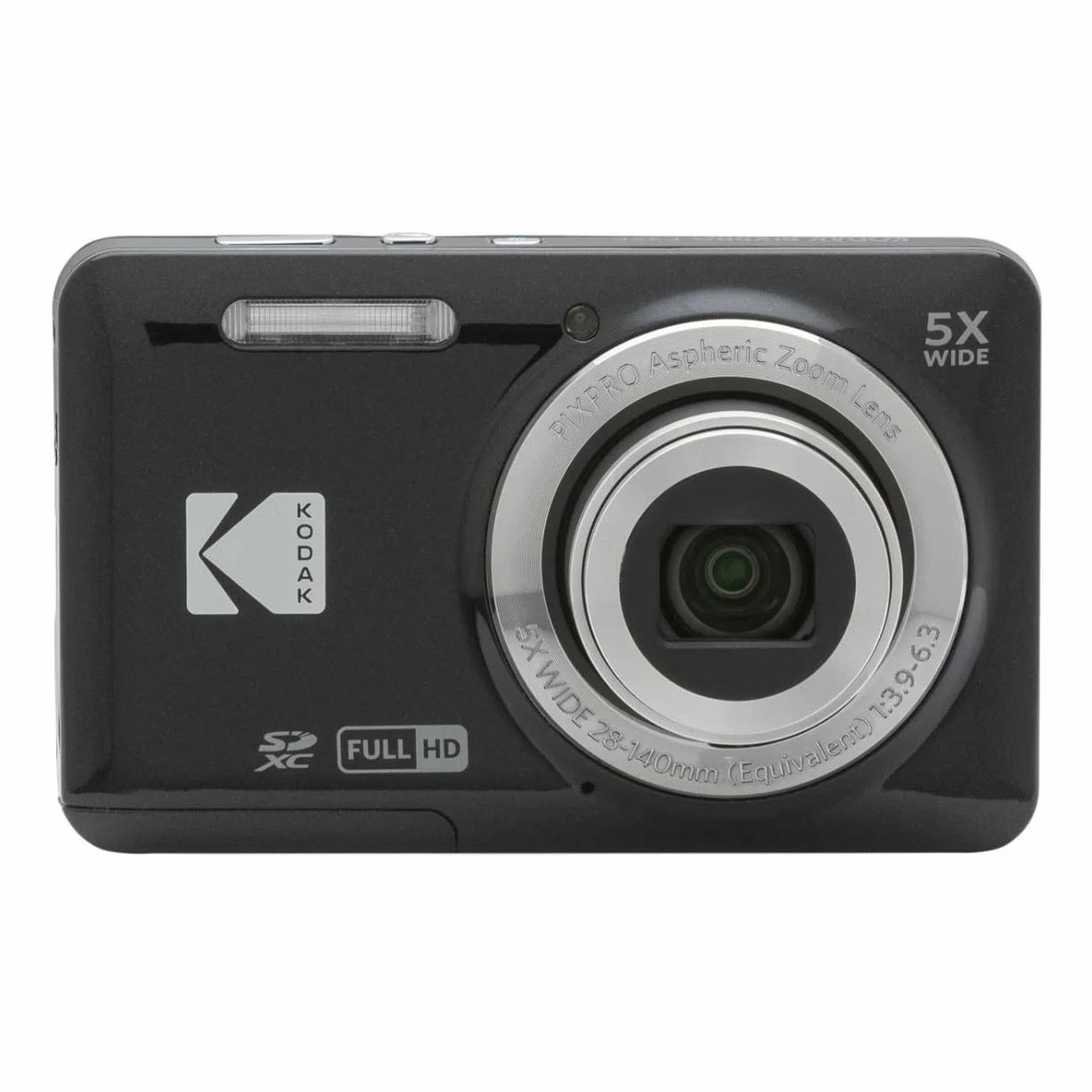 PIXPRO FZ55 Friendly Zoom fotocamera digitale (nero) confezione con scheda SD da 32 GB, custodia per fotocamera e caricabatterie da viaggio con batteria (4 articoli)