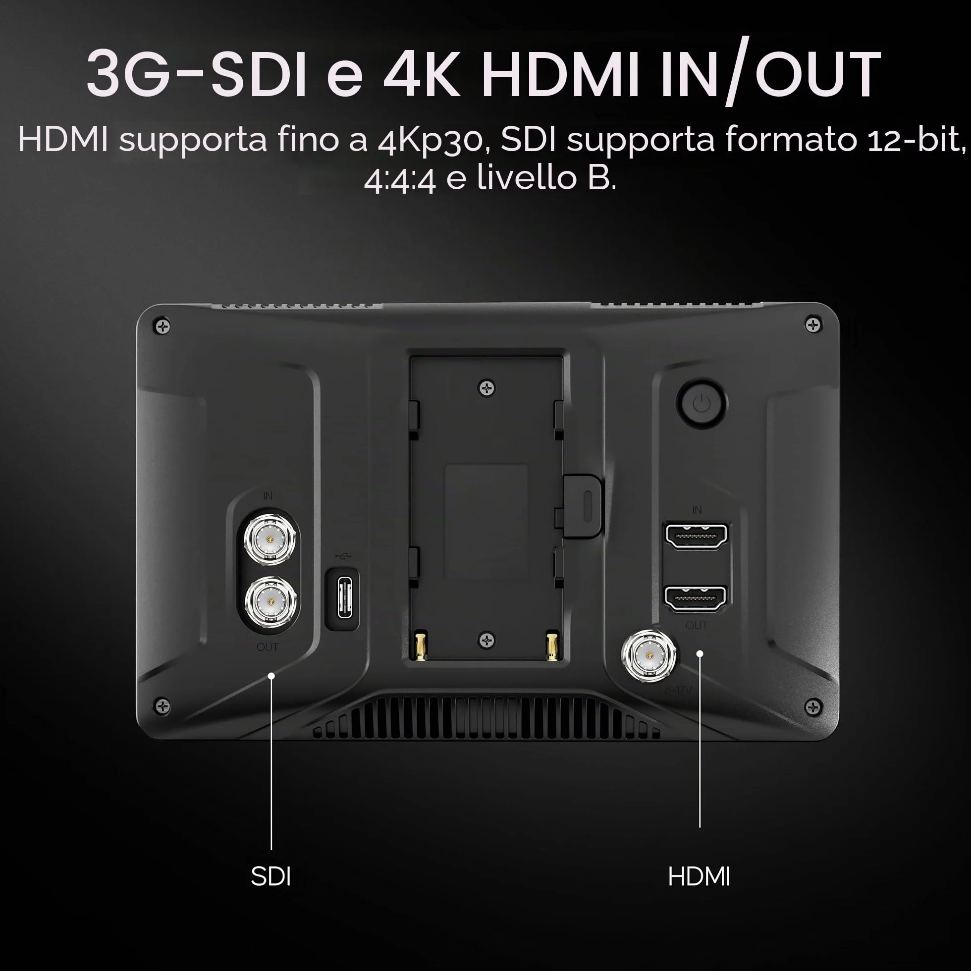 Osee G7 Pro Monitor Video per Fotocamera 7 Pollici 3000nits Touchscreen Monitor di Campo con Controllo Telecamera, Ingresso/Uscita HDMI 3G-SDI, LUT 3D, Touch to Focus DSLR Monitor