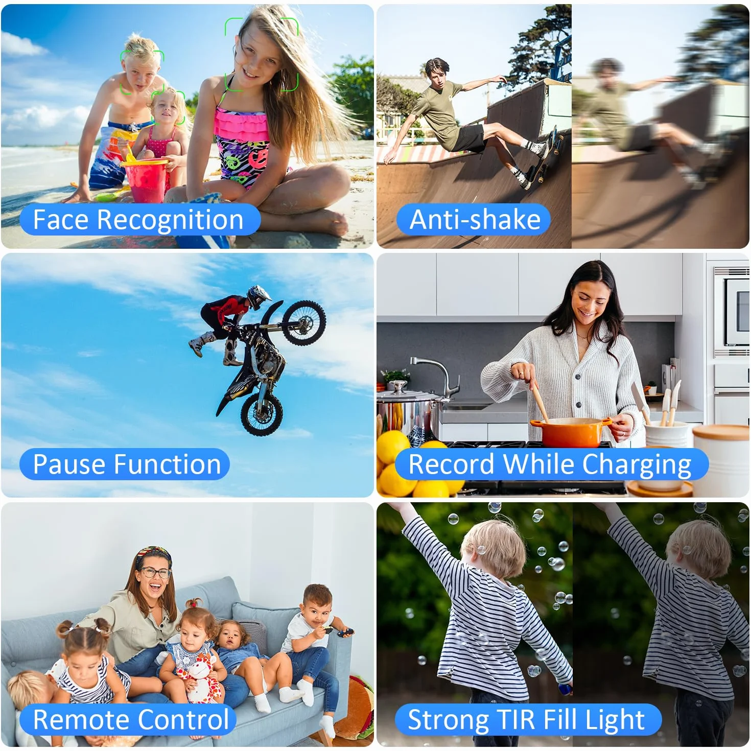 Videocamera 4K 48MP Foto/Videoregistratore 4K 60FPS, Videocamera Digitale per YouTube Vlogging con Microfono Wireless/Scheda SD/2 Batterie/Telecomando