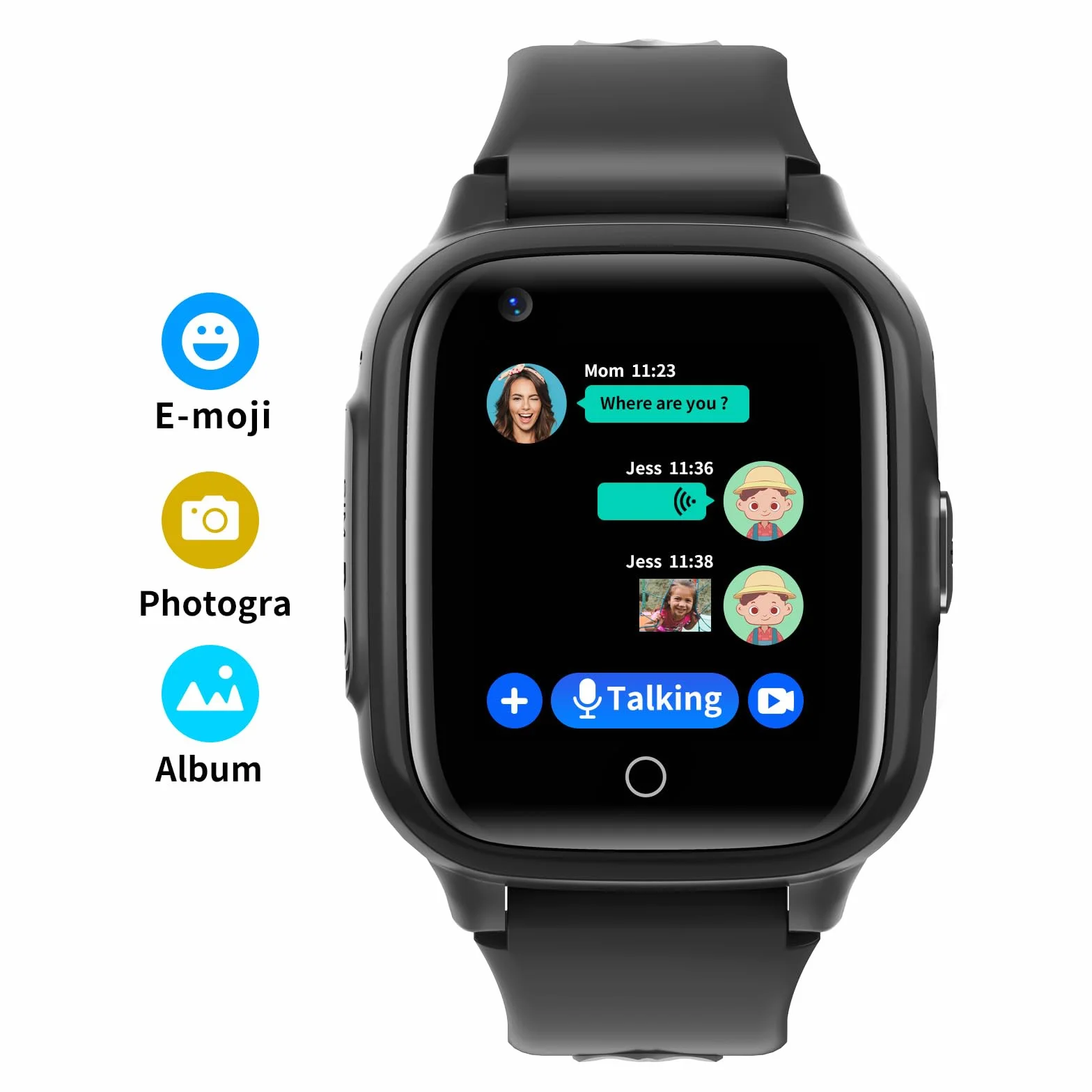 Smartwatch Bambini GPS 4G con WiFi Videochiamata SOS Camera Impermeabile Messaggio Sveglia Cronometro Modalità Classe Lettore Musicale Notifica Vibrazione Regalo per Ragazzi e Ragazze