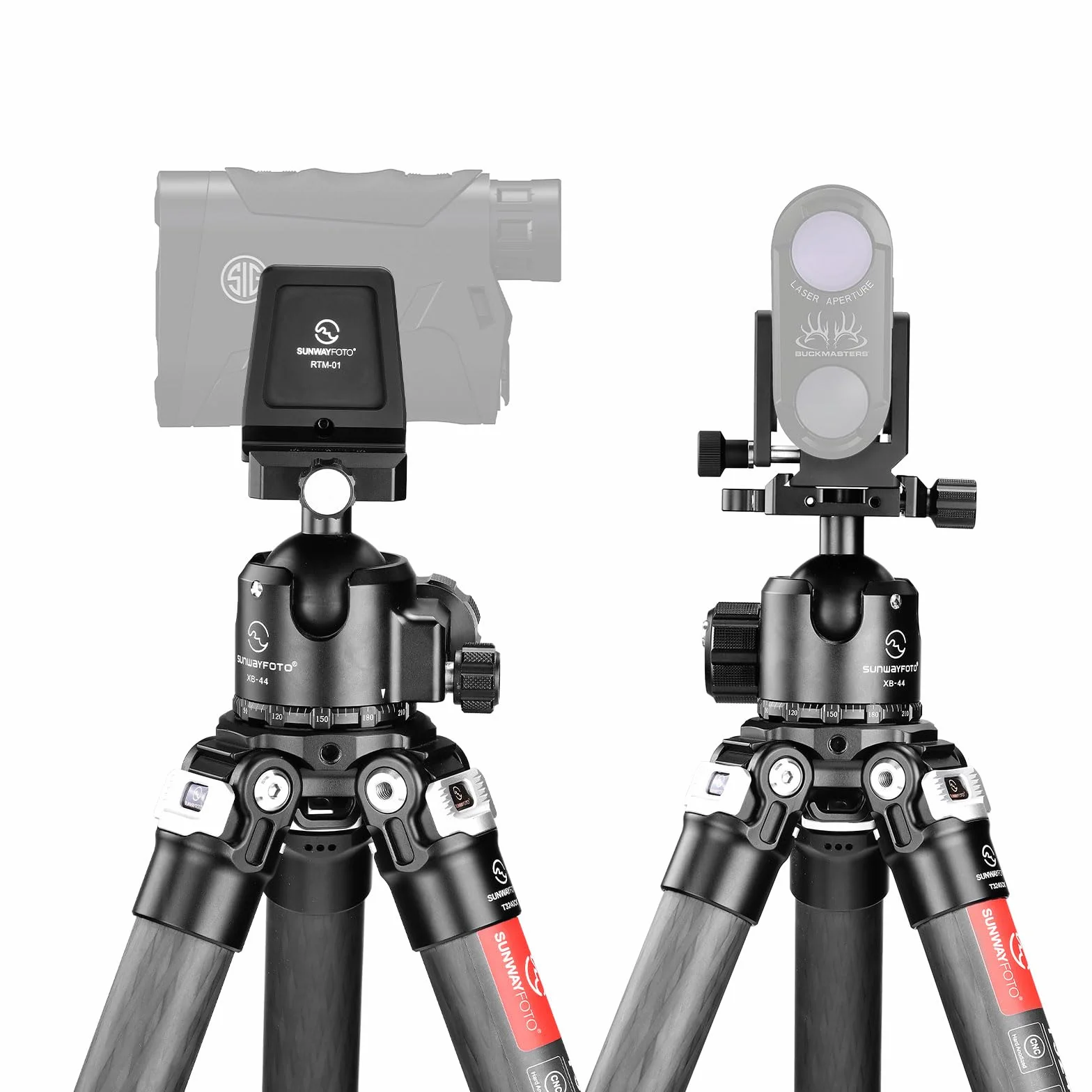 SUNWYAFOTOT RTM-01 Adattatore per treppiede per telemetro laser con piastra a sgancio rapido Arca Swiss, 1/4"-20 e 3/8"-16 prese a vite
