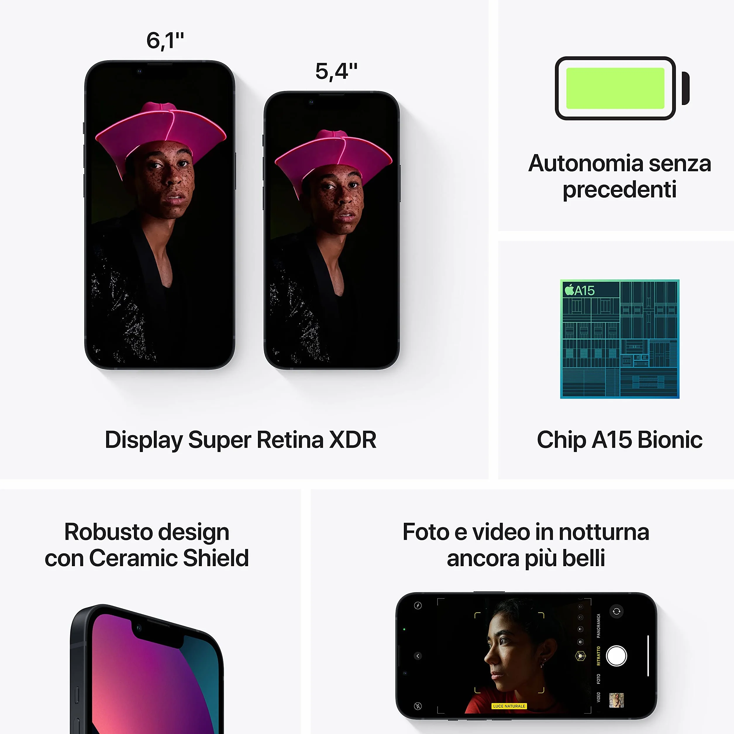 Apple iPhone 13 128GB Mezzanotte Ricondizionato