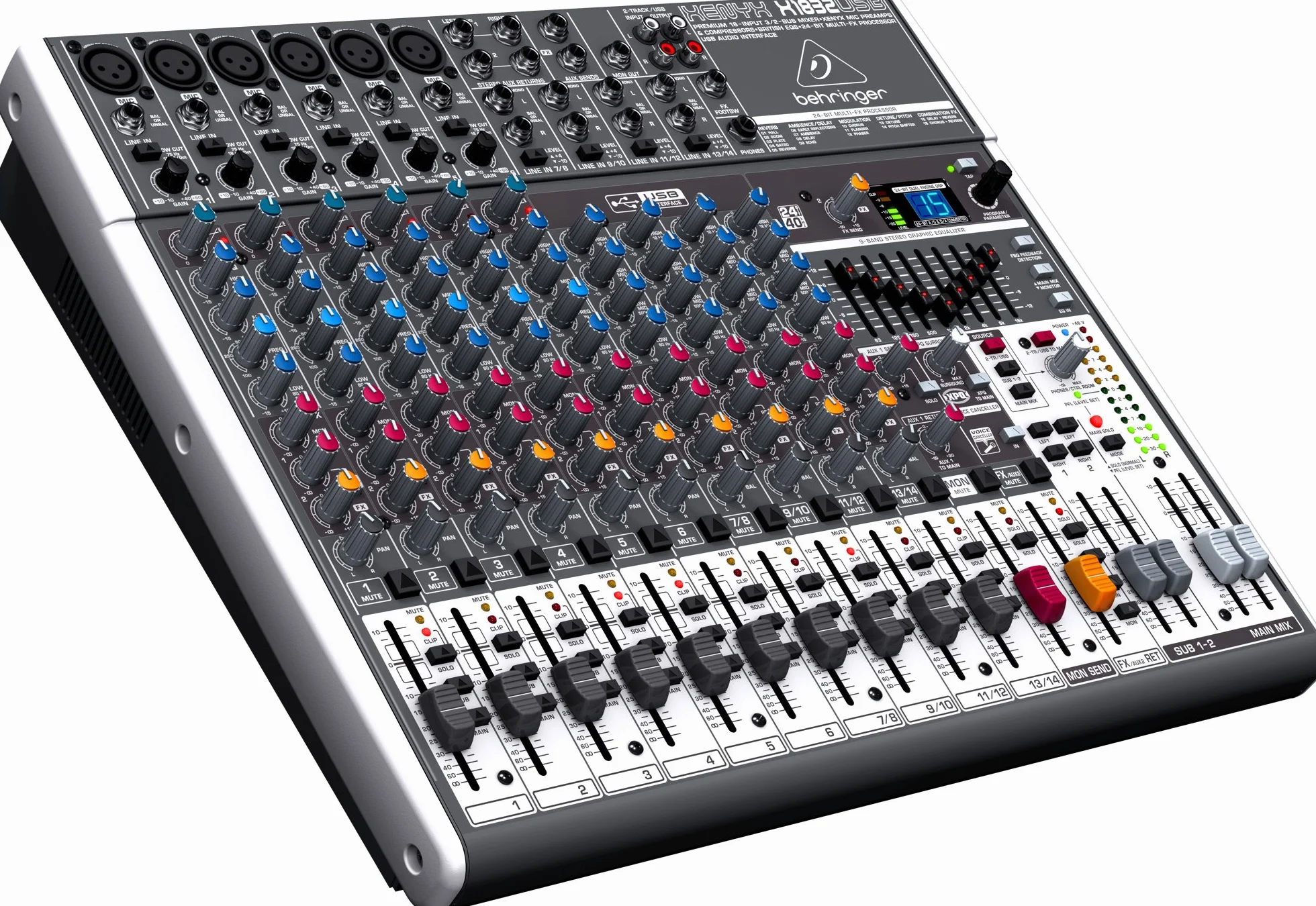 BEHRINGER XENYX X1832USB mixer passivo 18 ingressi effetti interfaccia audio usb