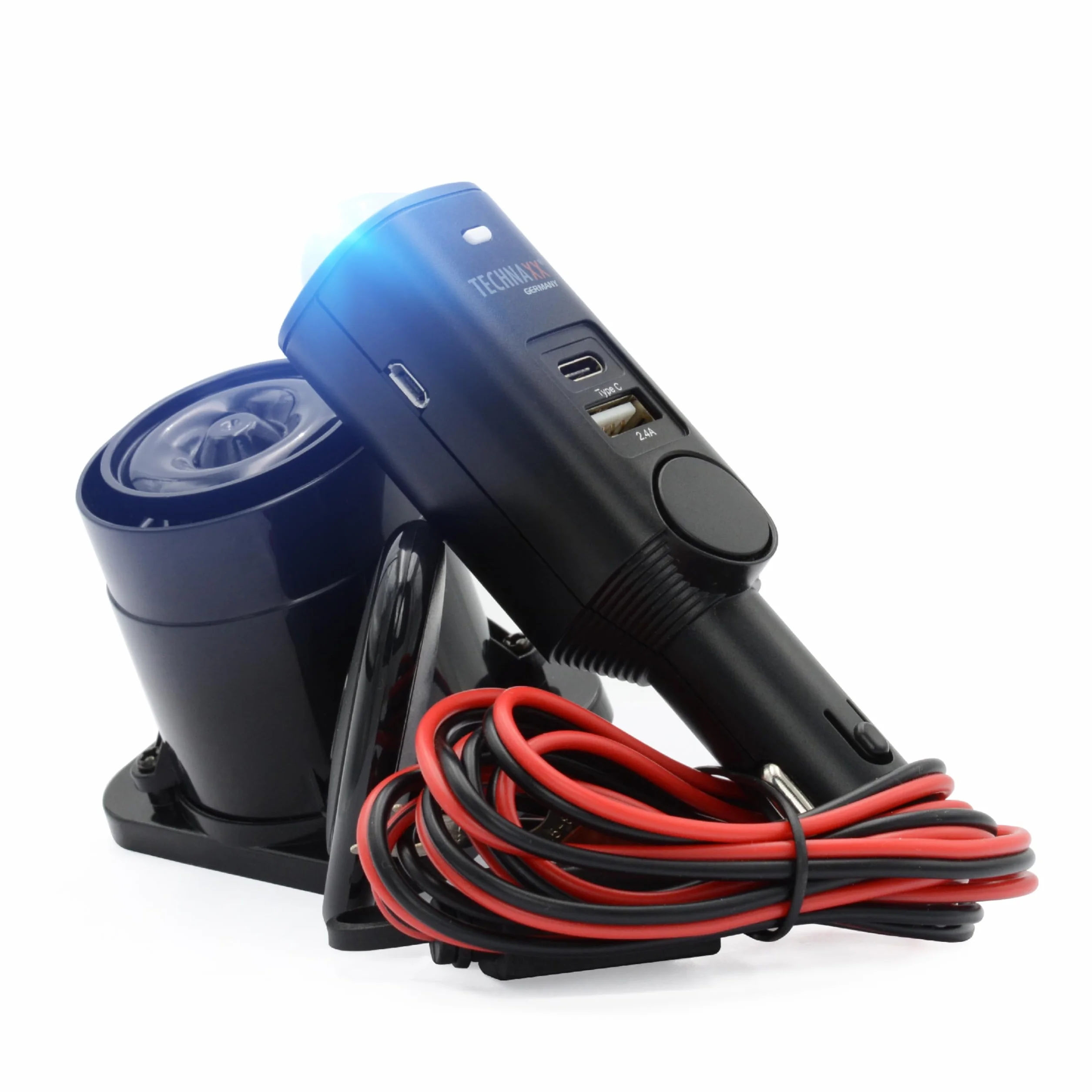 Technaxx Allarme auto con sensore di movimento PIR 105 dB – Sistema di sicurezza veicoli telecomando TX-168