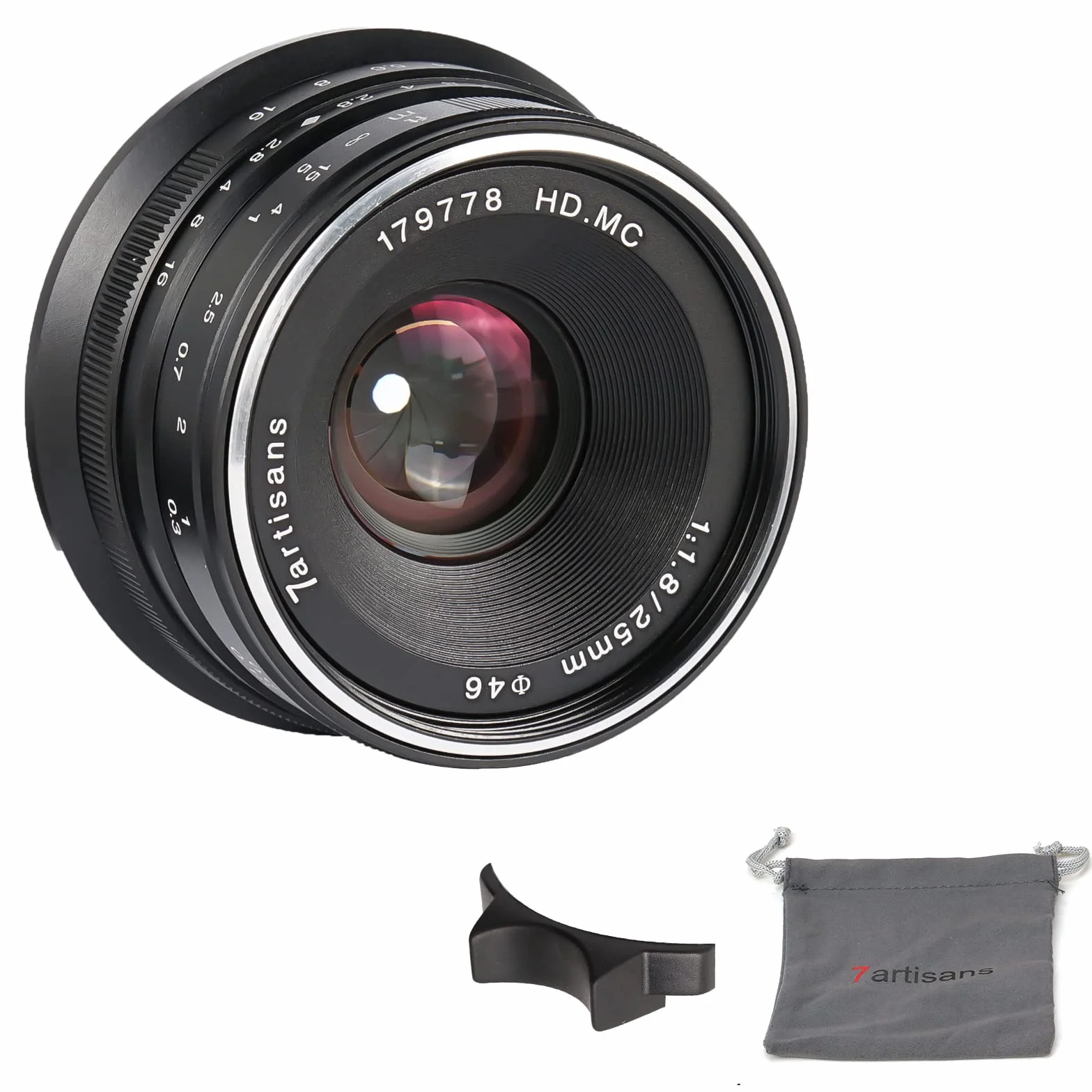 7artisans 25 mm f1.8 Focus manuale obiettivo per fotocamere Sony Emount come A7 A7II A7R A7RII A7S A7SII A6500 A6300 A6000 A5100 A5000 ex-3 NEX-3 N nex-3r nex-f3 K NEX-5 NEX-5 N - nero