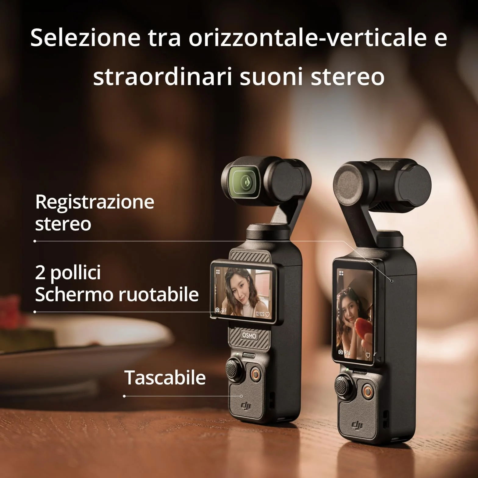 DJI Osmo Pocket 3 Bundle, Fotocamera per Vlog con CMOS da 1'', 4K/120fps, Stabilizzazione a 3 Assi, Tracciamento di Volti/Oggetti, Messa a Fuoco Rapida (Osmo pocket 3)