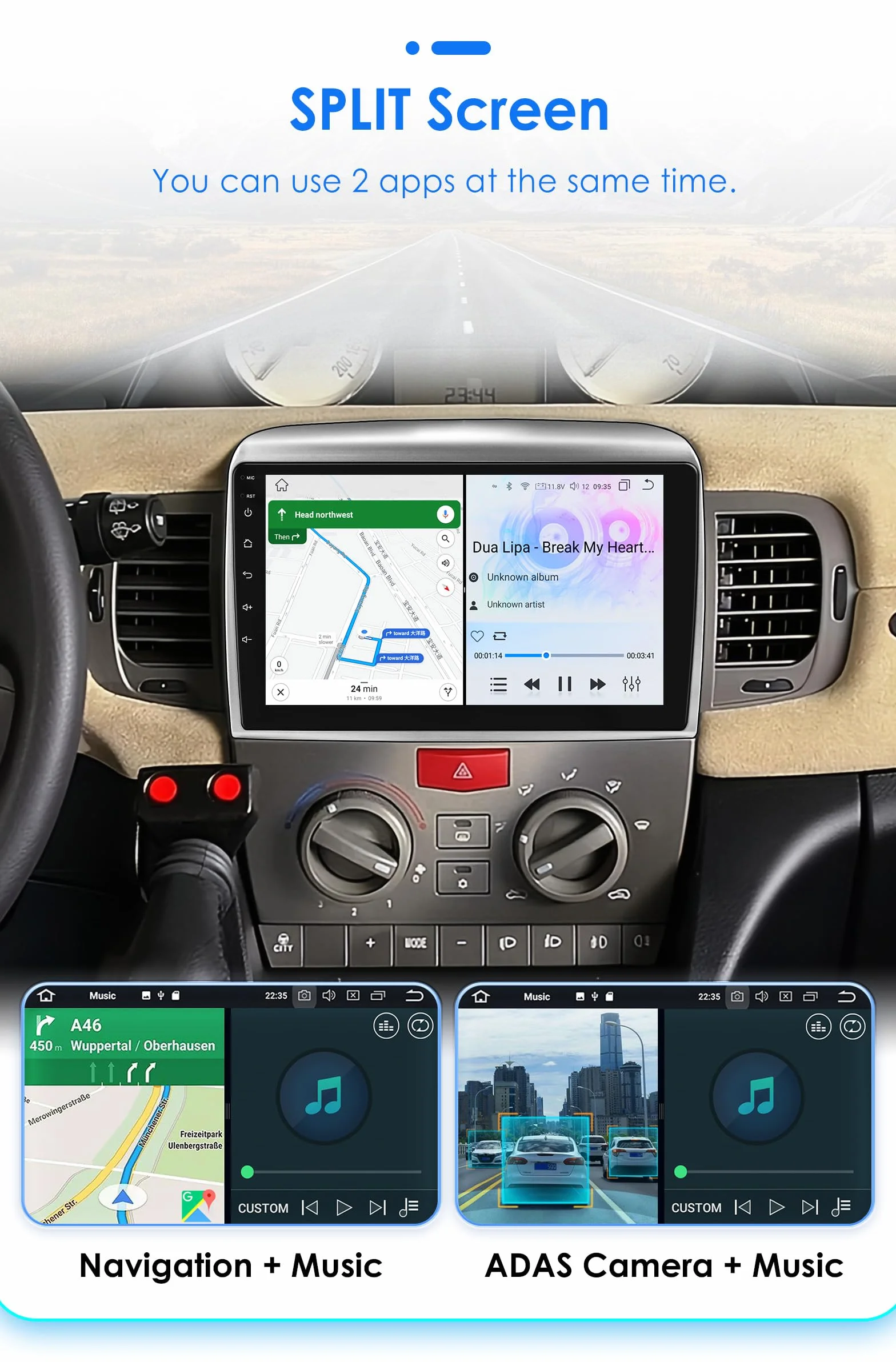 Autoradio Android 13 per Lancia Ypsilon 2006-2011 con Wireless Carplay Android Auto 8-Core 4G+32G Schermo QLED WiFi Navigazione Bluetooth 5.0