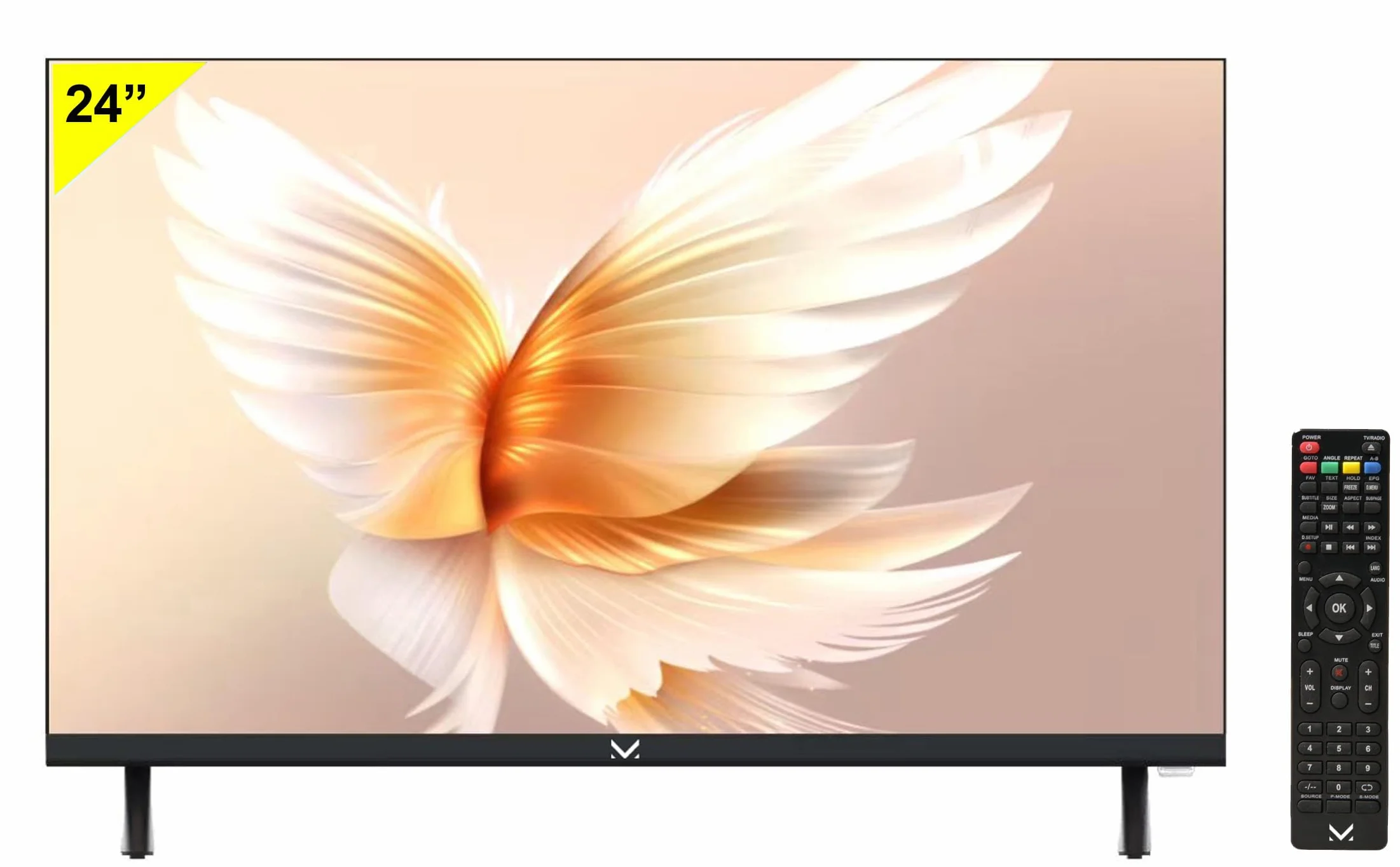 Majestic TV 224FL V1 Televisore Frameless LED HD Ready 24" DVB-T/T2 DVB-S/S2 Telecomando USB HDMI VGA CI+ Nero