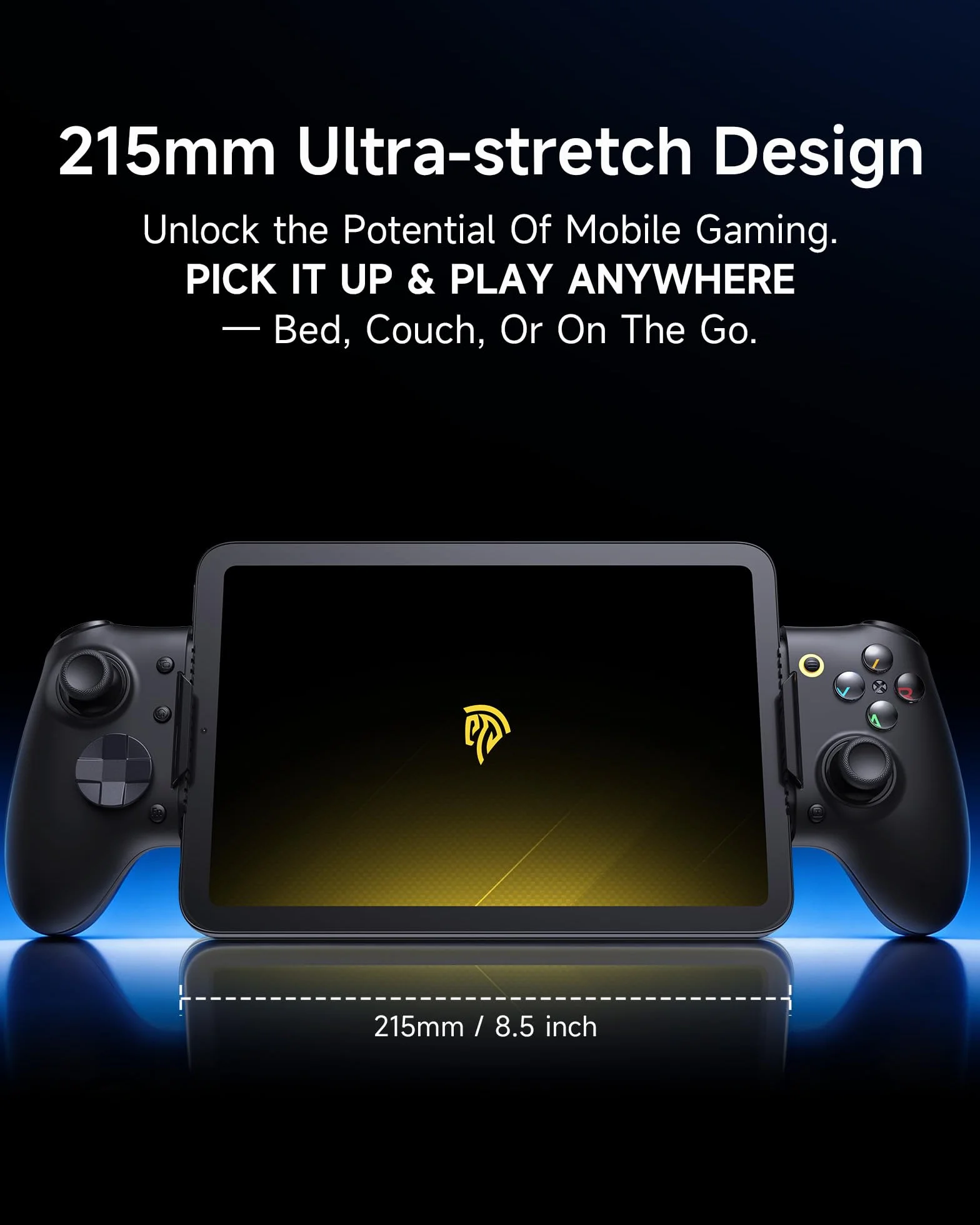 Controller mobile EasySMX M20 con USB-C per iPhone, smartphone Android e tablet 8,5", controller per smartphone con joystick a effetto Hall/grilletto a due stadi, doppi motori di presa