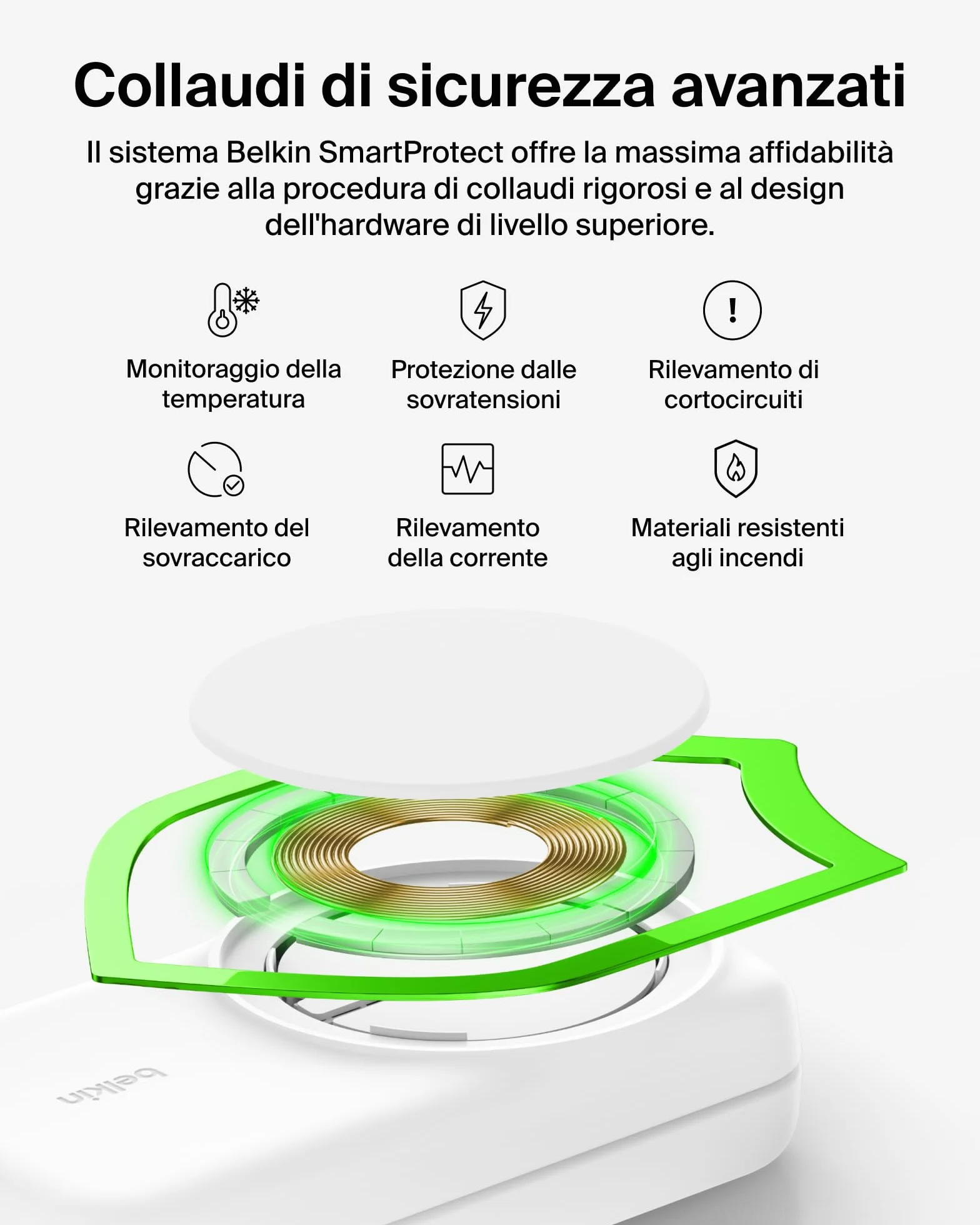 Belkin UltraCharge Caricatore Wireless Magnetico Qi2, Stazione di Ricarica 3 in 1 25W, Caricatore Compatibile con MagSafe per iPhone 16, Apple Watch, AirPods, Pixelsnap con Adattatore 45W, Bianco