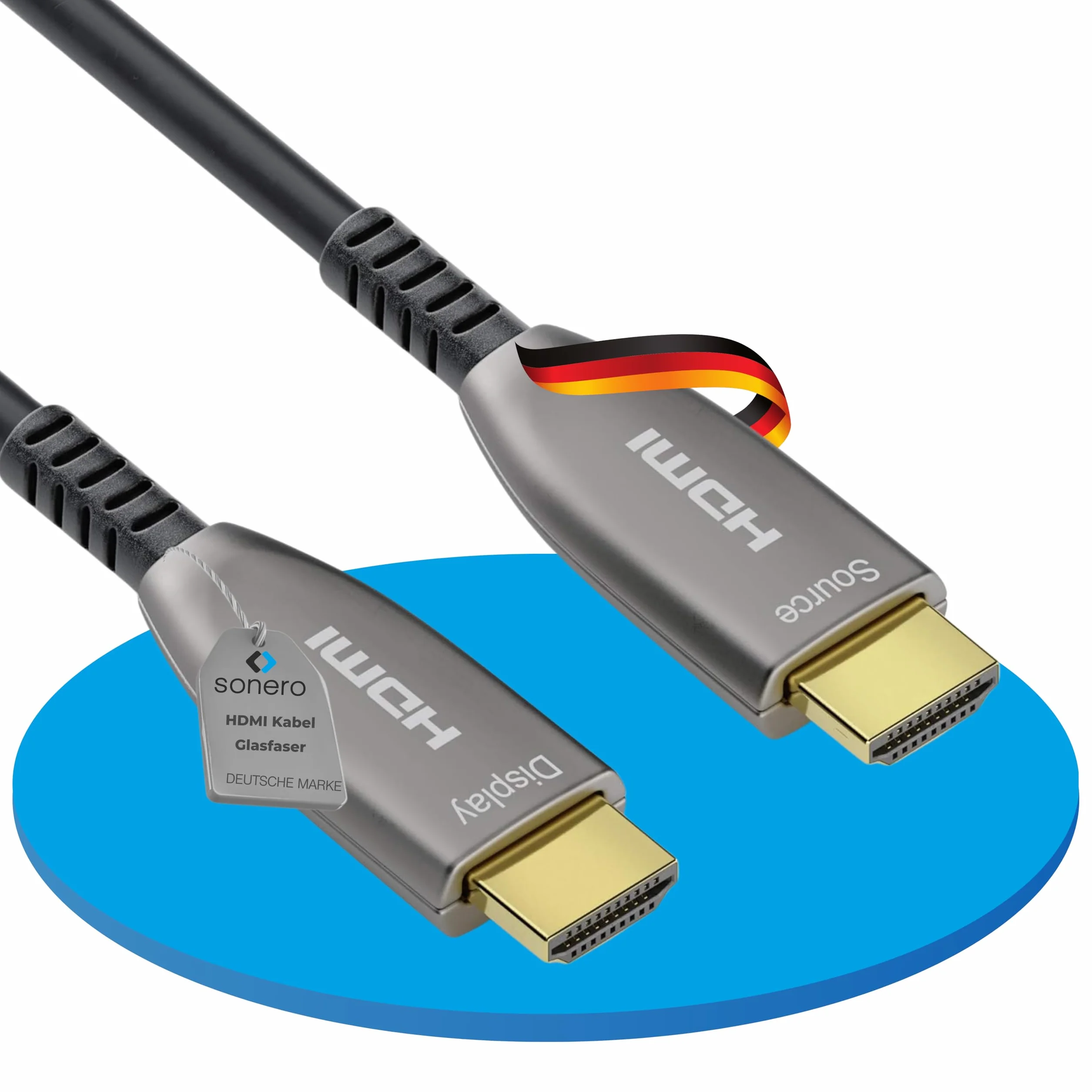 sonero® cavo HDMI 2.0b da 30 m, fibra ottica ibrida, UHD 2160P, 4K60Hz, 4:4:4, HDR, 18 Gbps
