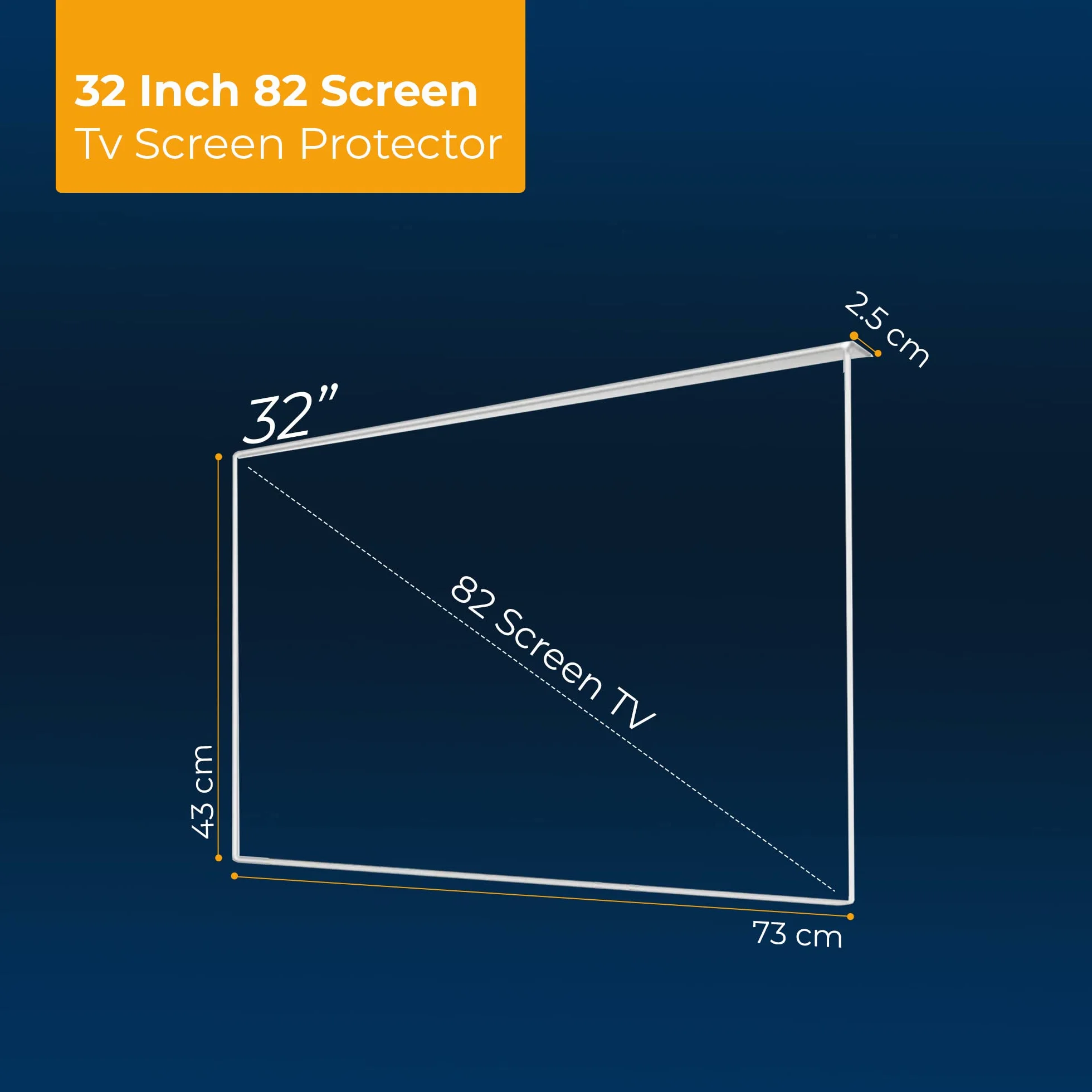 LEYF Schermo per TV 82 (32 pollici) sospeso e fisso protezione anti-danno pellicola per TV LCD LED 4K OLED QLED HDTV