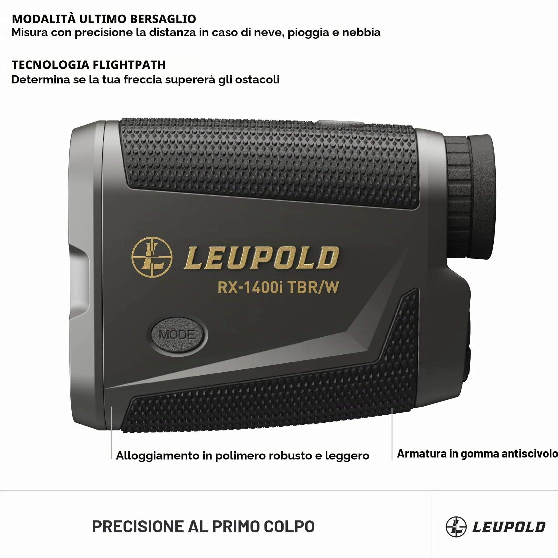 Leupold Telemetro RX-1400I TBR/W Gen 2 w/Flightpath, nero/grigio