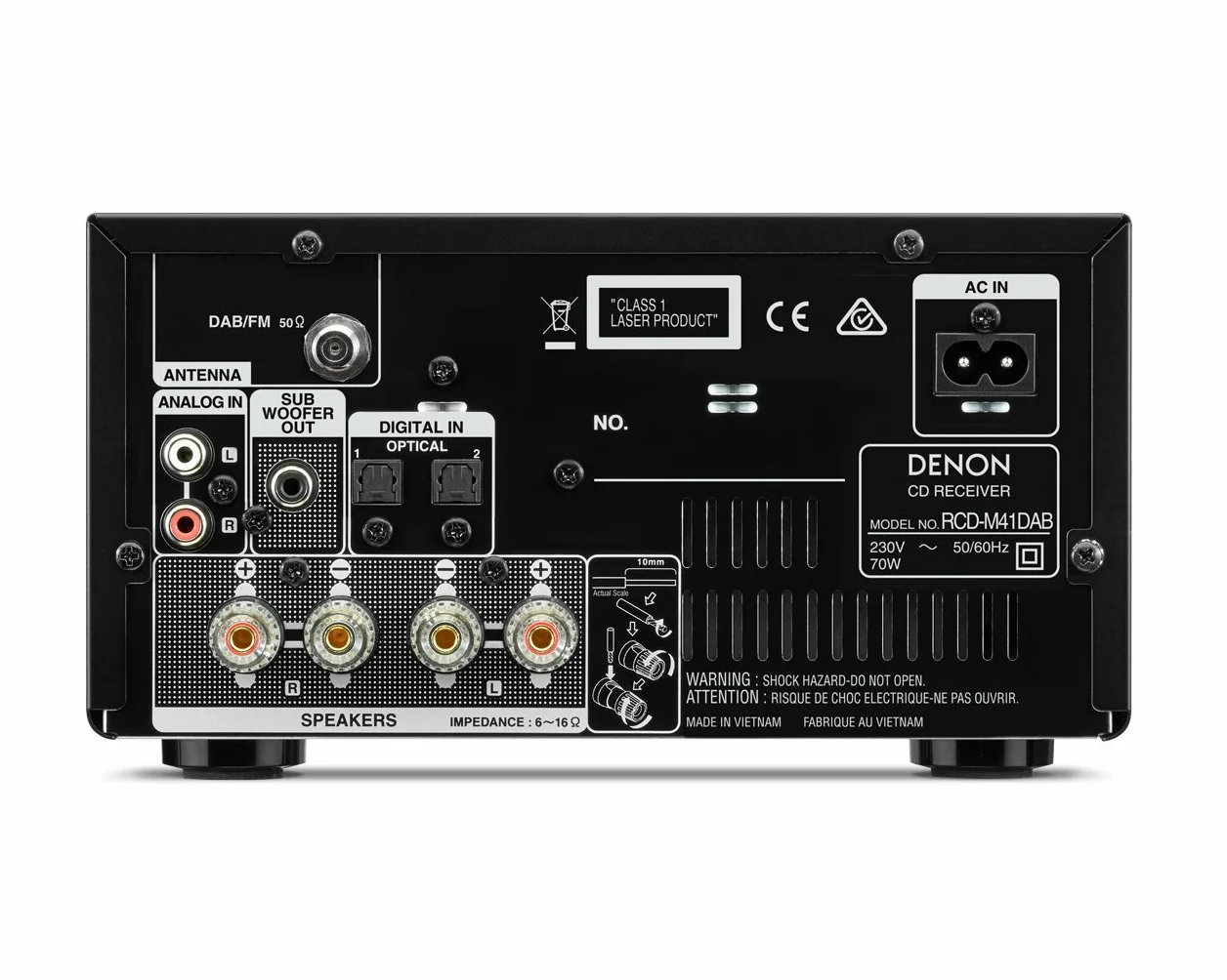 Denon D-M41DAB DAB&plus - Ricevitore HiFi con Bluetooth, colore: Nero
