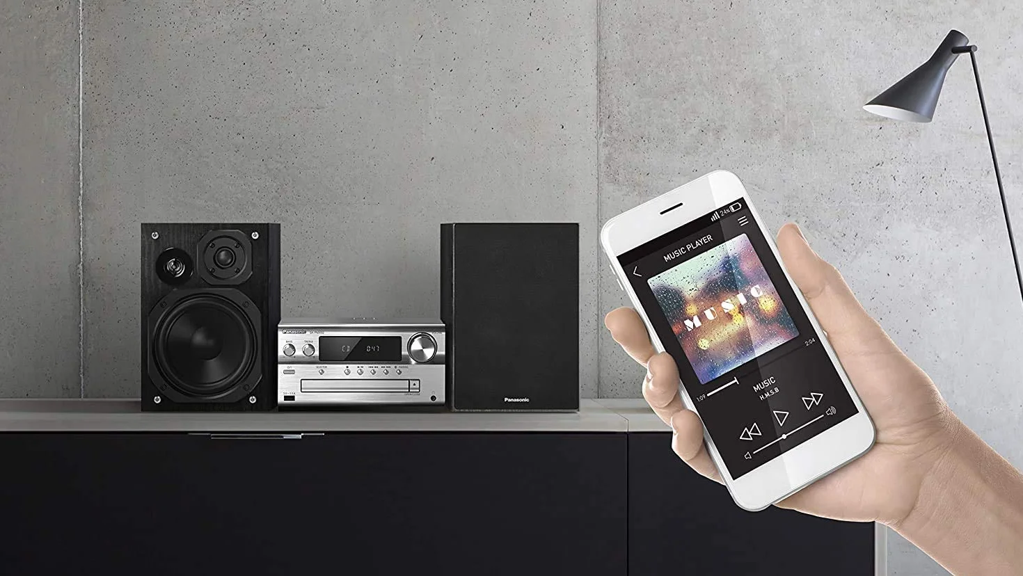 Panasonic SC-PMX94EG-S Home-Stereoanlage Heim-Audio-Mikrosystem Schwarz - Silber 120 W (SCPMX94EGS)
