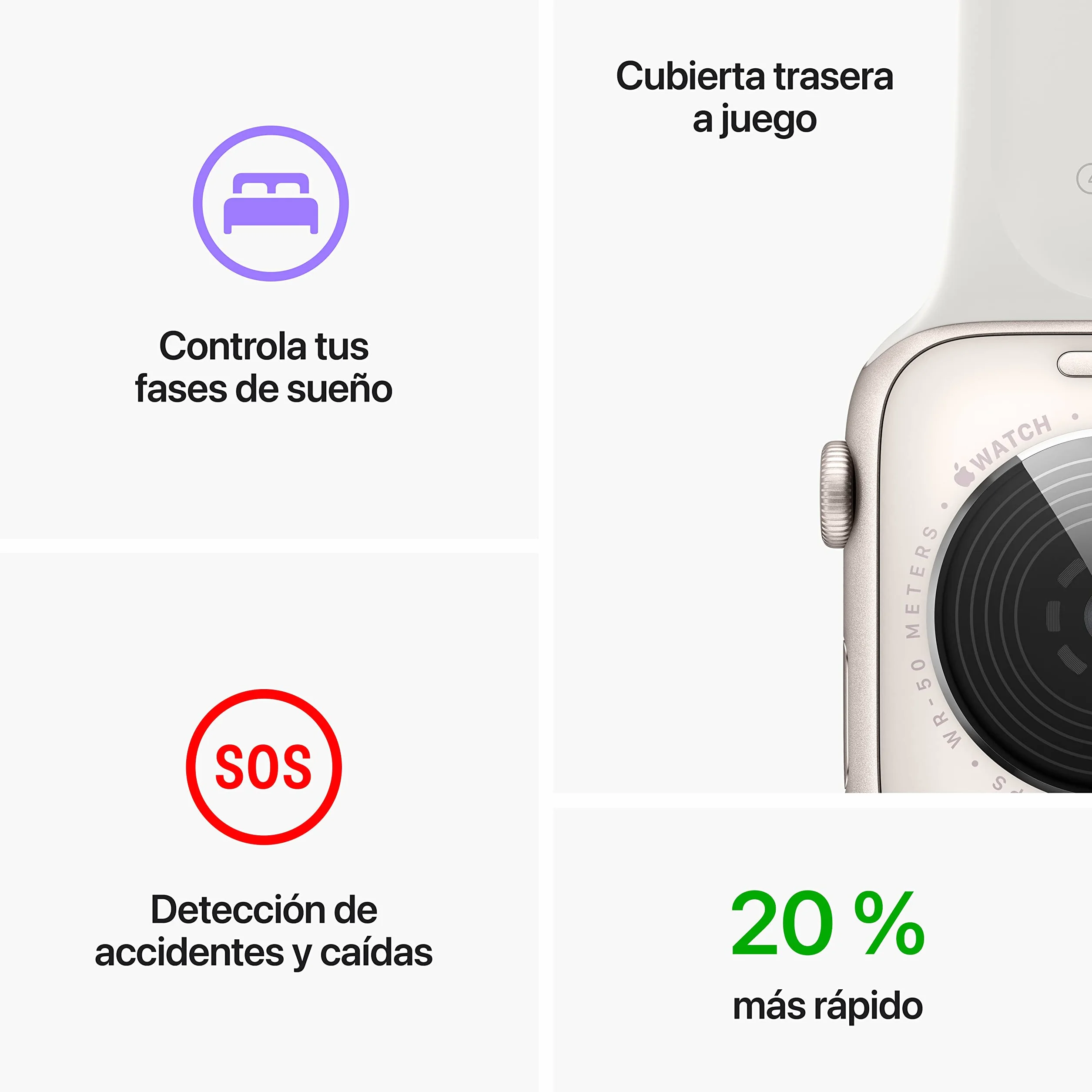 Apple Watch SE (2ª gen) (GPS, 44mm) Cassa in alluminio color mezzanotte con Cinturino Sport color mezzanotte - Regular (Ricondizionato)