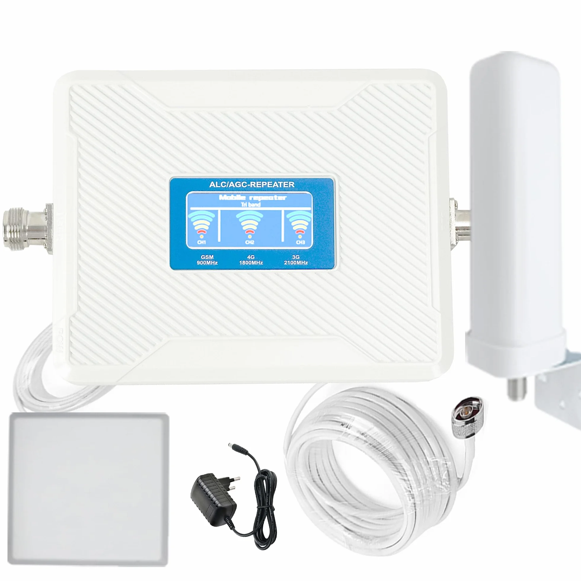 Ripetitore Segnale Cellulare 4G 3G 2G, Amplificatore GSM LTE WCDMA, Multi-Banda 900/1800/2100MHz