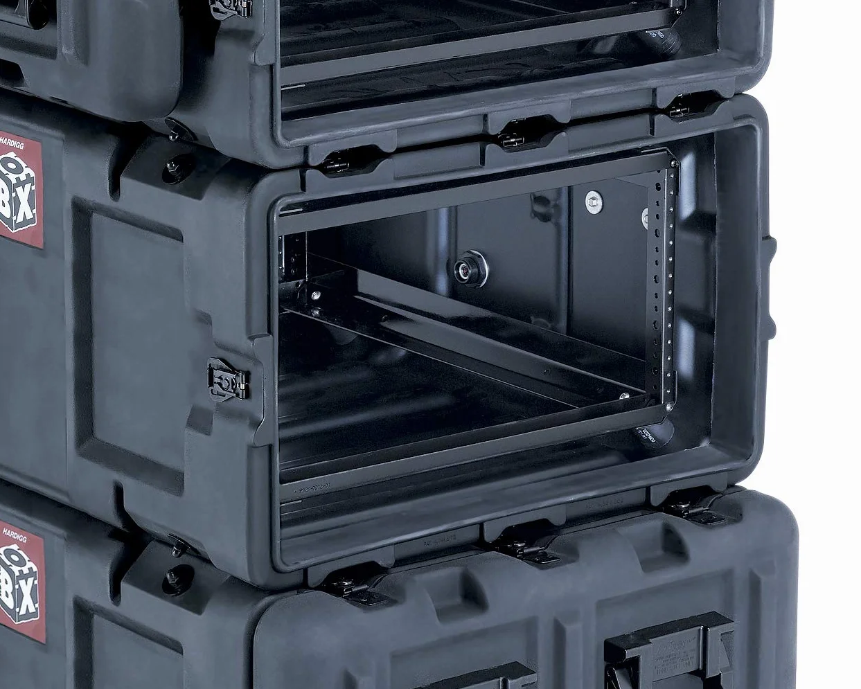 PELI Hardigg 9U Blackbox Rack Mount Case, Custodia Rack 19" Portatile Per Elettronica Sensibile, Altezza Rack: 9 U, Lunghezza Rack: 610 Mm, Fabbricato In USA, Colore: Nero