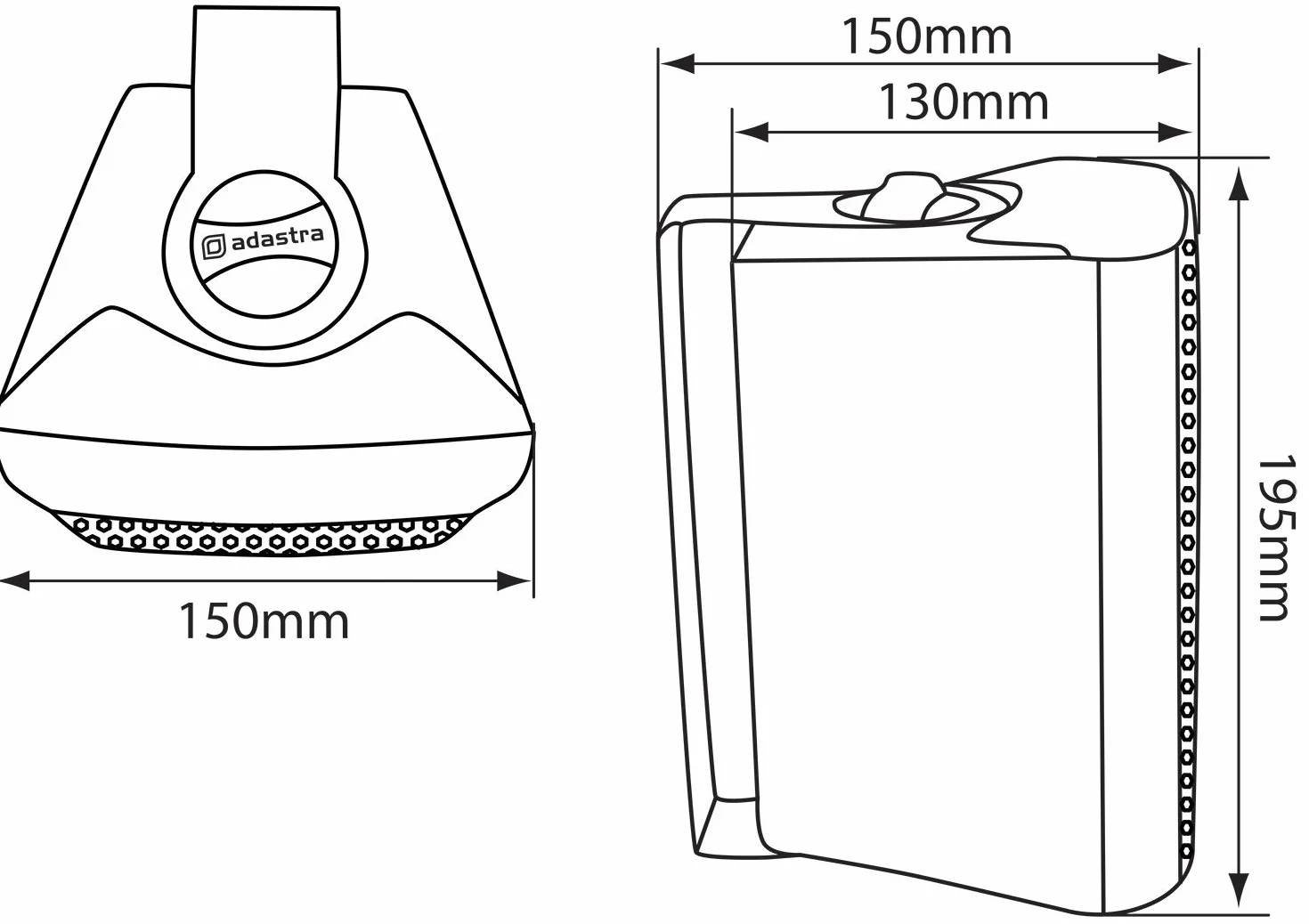 Adastra, altoparlanti Singolo 4 INCH bianco