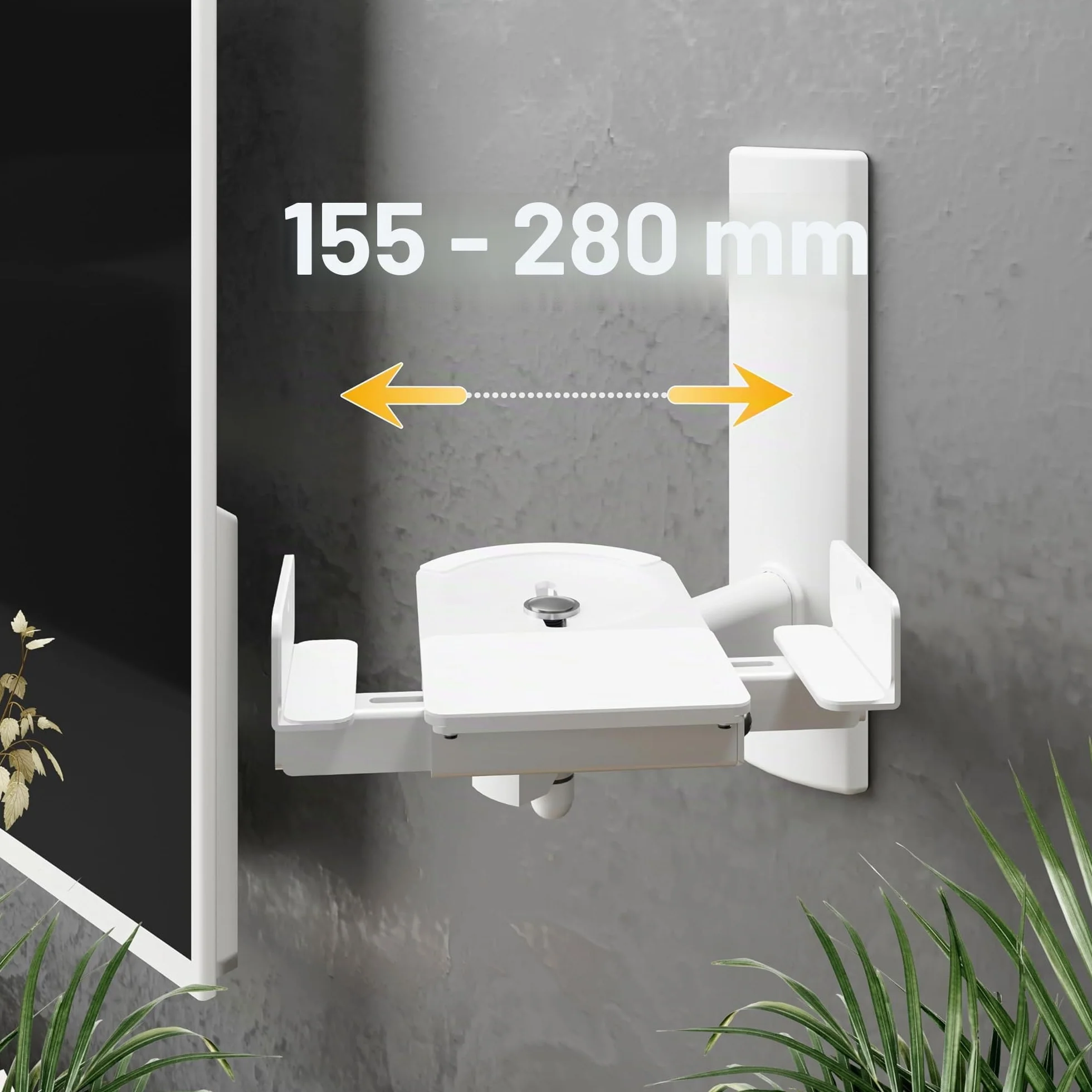 RICOO Supporto altoparlanti parete LH023-W Girevole Inclinabile Braccio muro Wall Mount casse altoparlante WLAN airplay Speaker Bianco 2 pezzi
