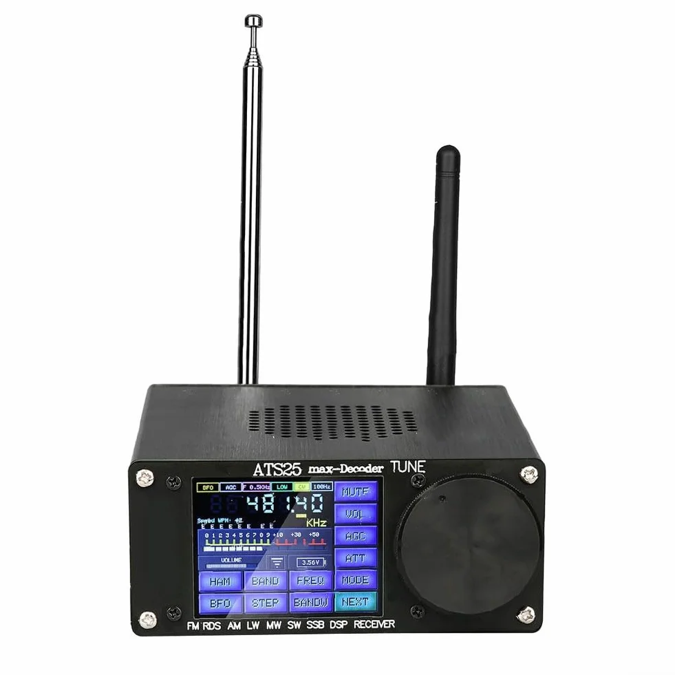 ATS-25max-Decoder Si4732A10 Full-Ba N D Supporto ricevitore CW FT8 FT4 SW per MW con cavo dati di ricarica TYPE-C