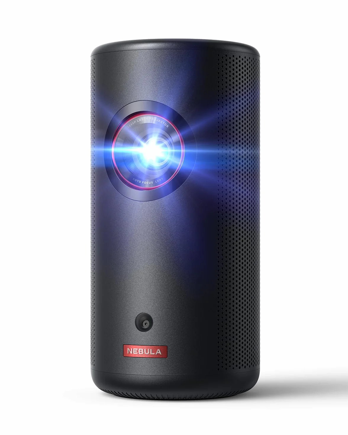 NEBULA Anker Capsule 3 Laser Mini proiettore Portatile per Esterni con Wi-Fi e Smart TV, connessione a Google TV e Netflix, Dolby Digital, Immagine Fino a 3m, 2.5 Ore