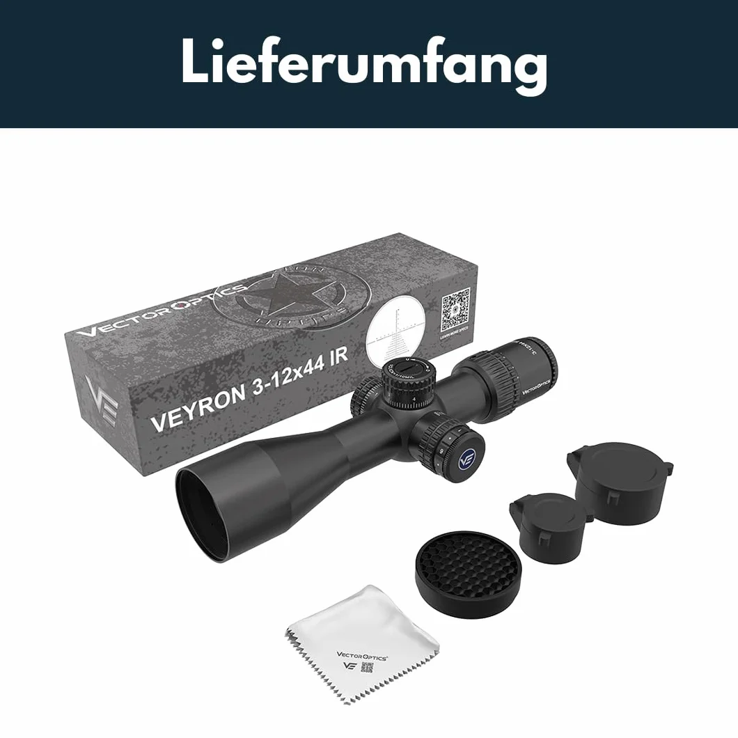 Vector Optics SCOM-41 Veyron 10x44 SFP - Cannocchiale per sport, airsoft e caccia, fucile ad aria compressa, mirino bersaglio, cannocchiale per fucile, scopa rifle