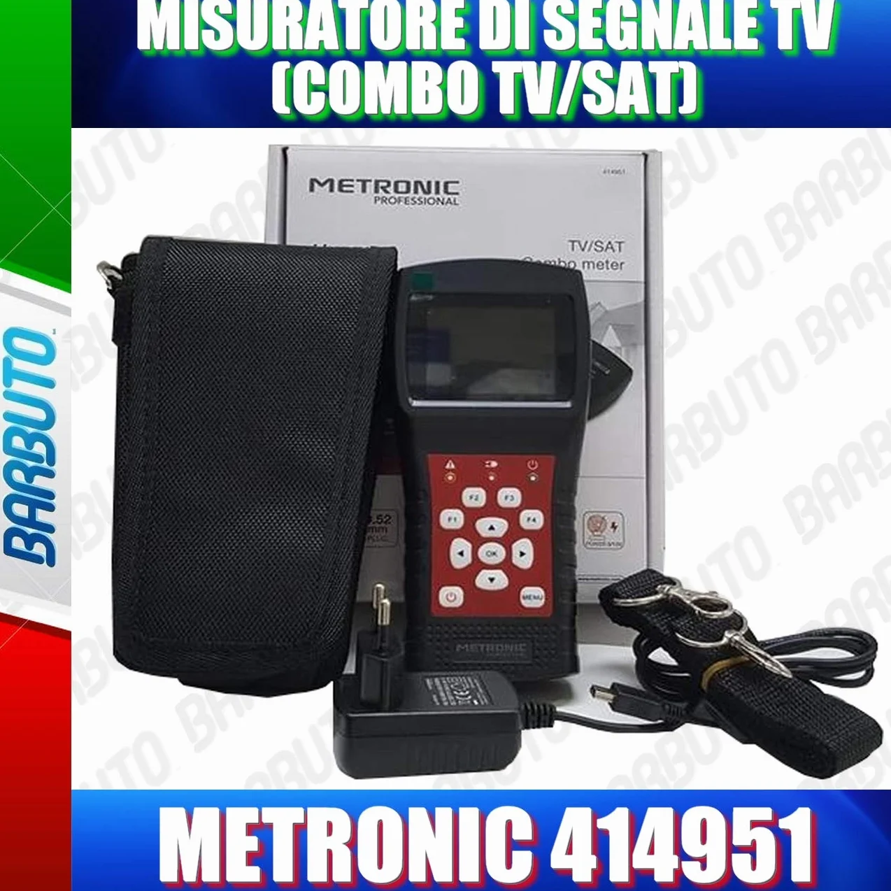 Metronic 414951 Misuratore di Campo, Tv/Sat (T2+S2), con Spettro/Scr/Dcss