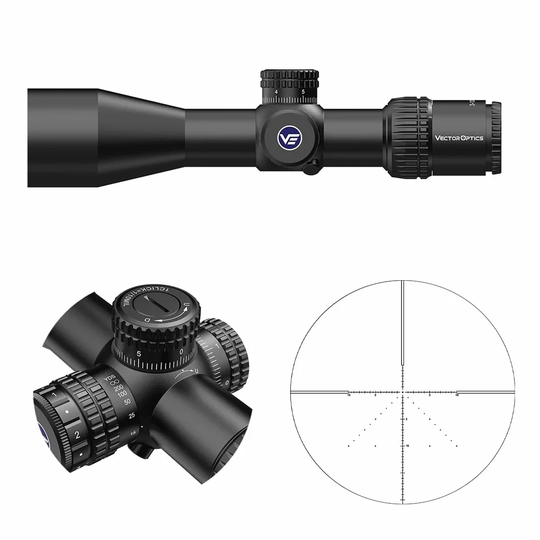 Vector Optics SCOM-41 Veyron 10x44 SFP - Cannocchiale per sport, airsoft e caccia, fucile ad aria compressa, mirino bersaglio, cannocchiale per fucile, scopa rifle