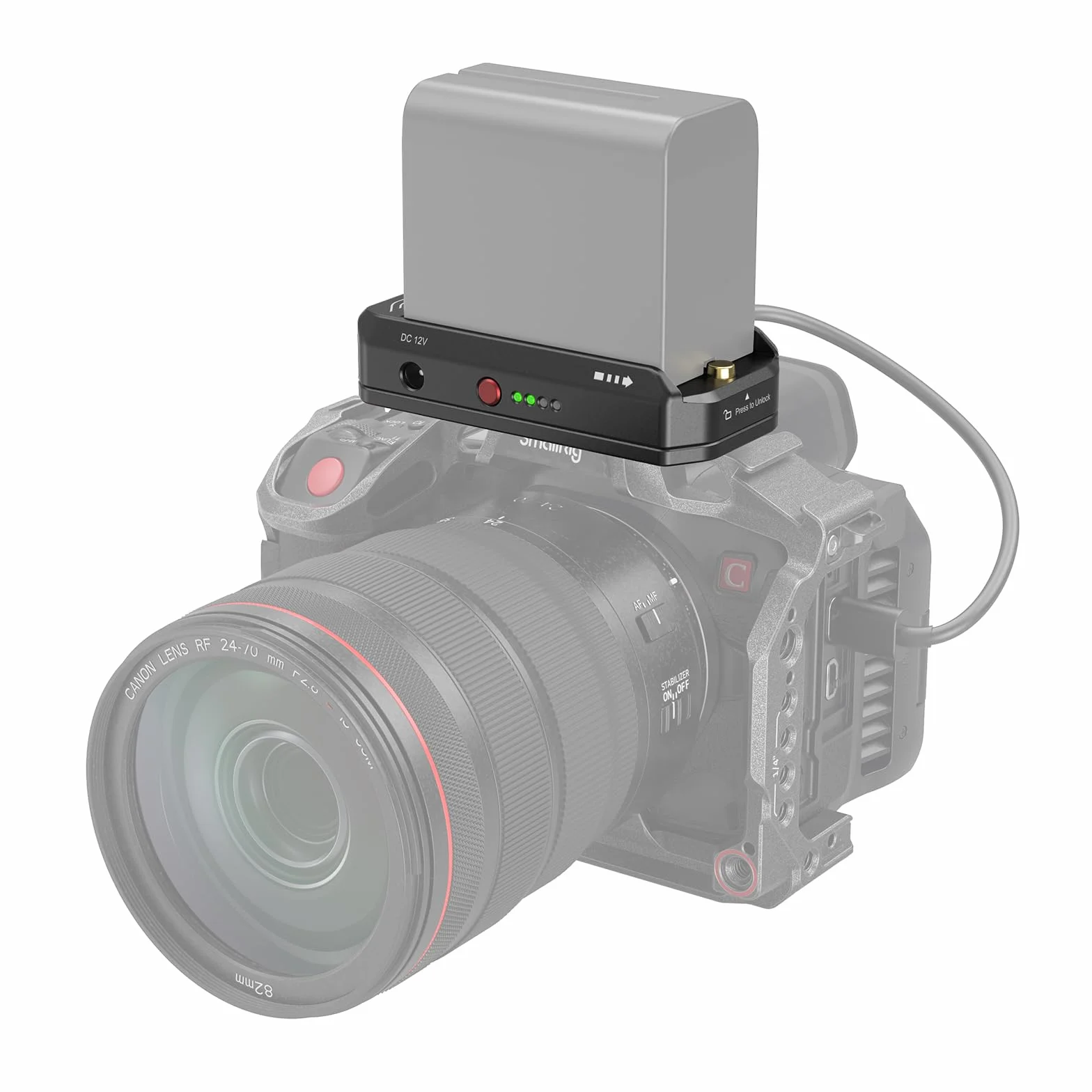 (Edizione Avanzata) SMALLRIG Piastra Adattatore Batteria NP-F (Lega di Alluminio), Professionale per BMPCC 4K e 6K e Altre Fotocamere Mirrorless - 3168B