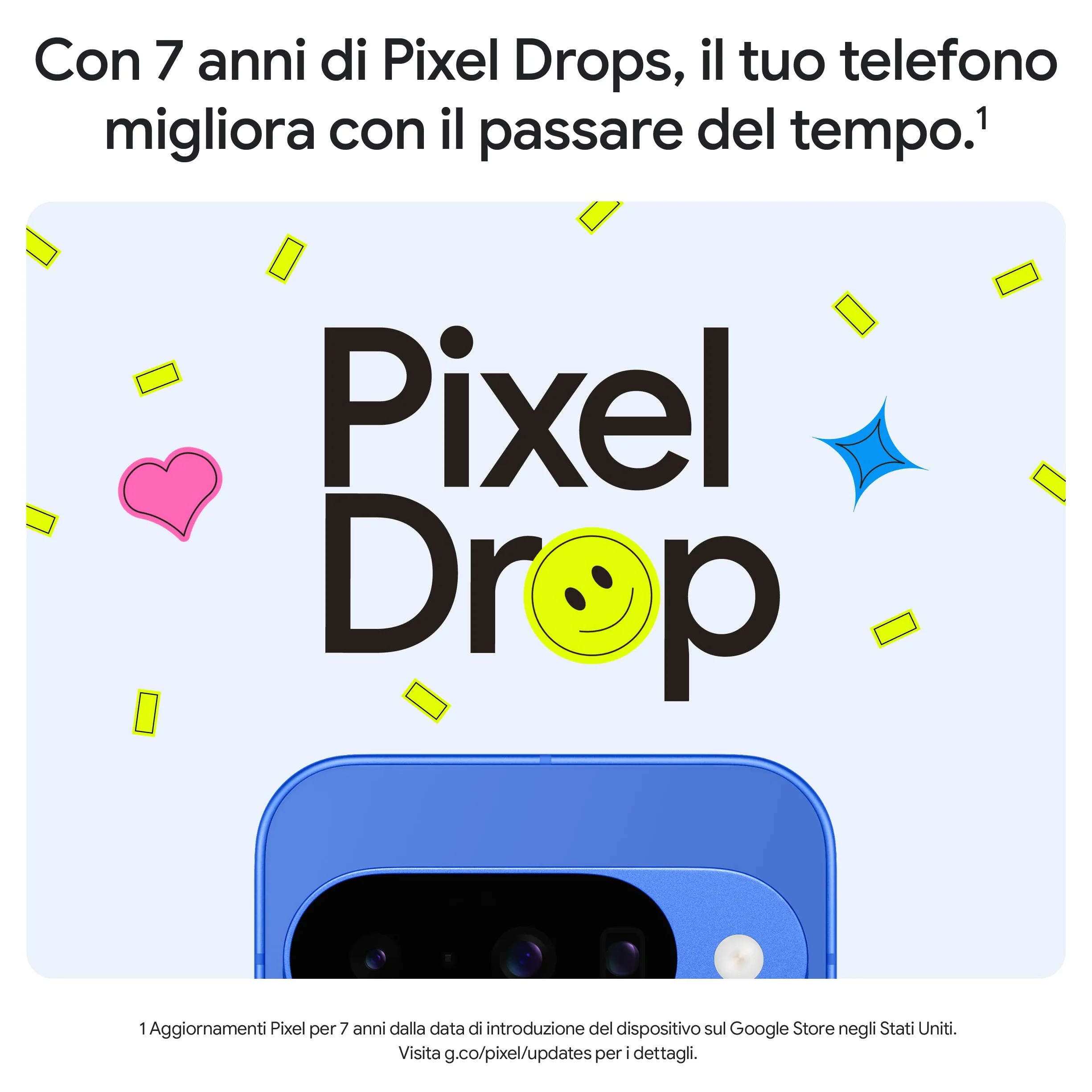 Google Pixel 10 - Smartphone Android sbloccato con Gemini, tripla fotocamera posteriore avanzata, autonomia di 24 ore e display Actua 6,3" - blu indaco, 128GB