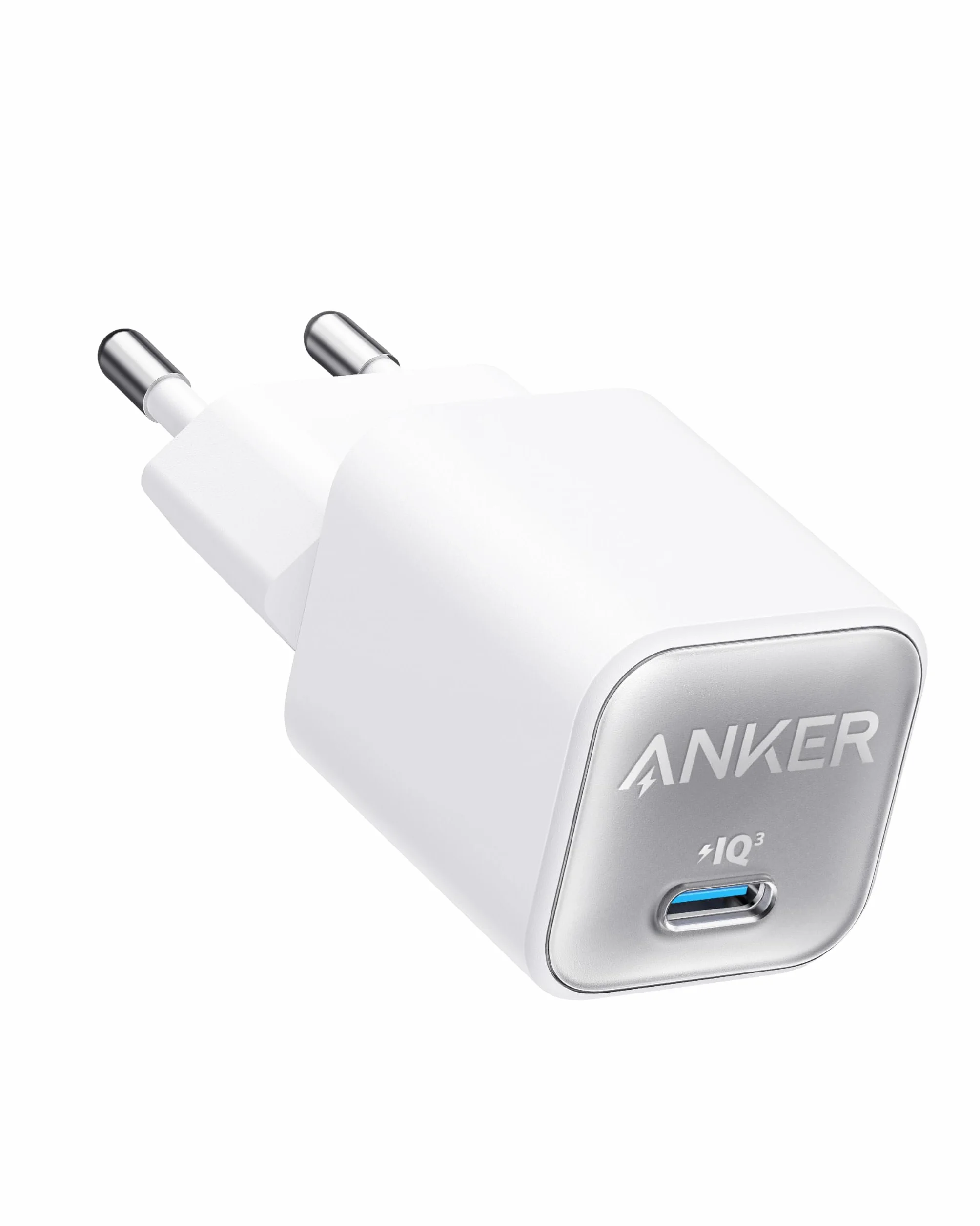 Anker Caricatore iPhone USB C GaN 30W, 511 (Nano 3), Caricabatterie USB C rapido PIQ 3.0 PPS, Compatibile con iPhone 17 Pro Max Air/Serie 16-12,Samsung S25 Ultra,Pixel 4, iPad (Senza Cavo di Ricarica)