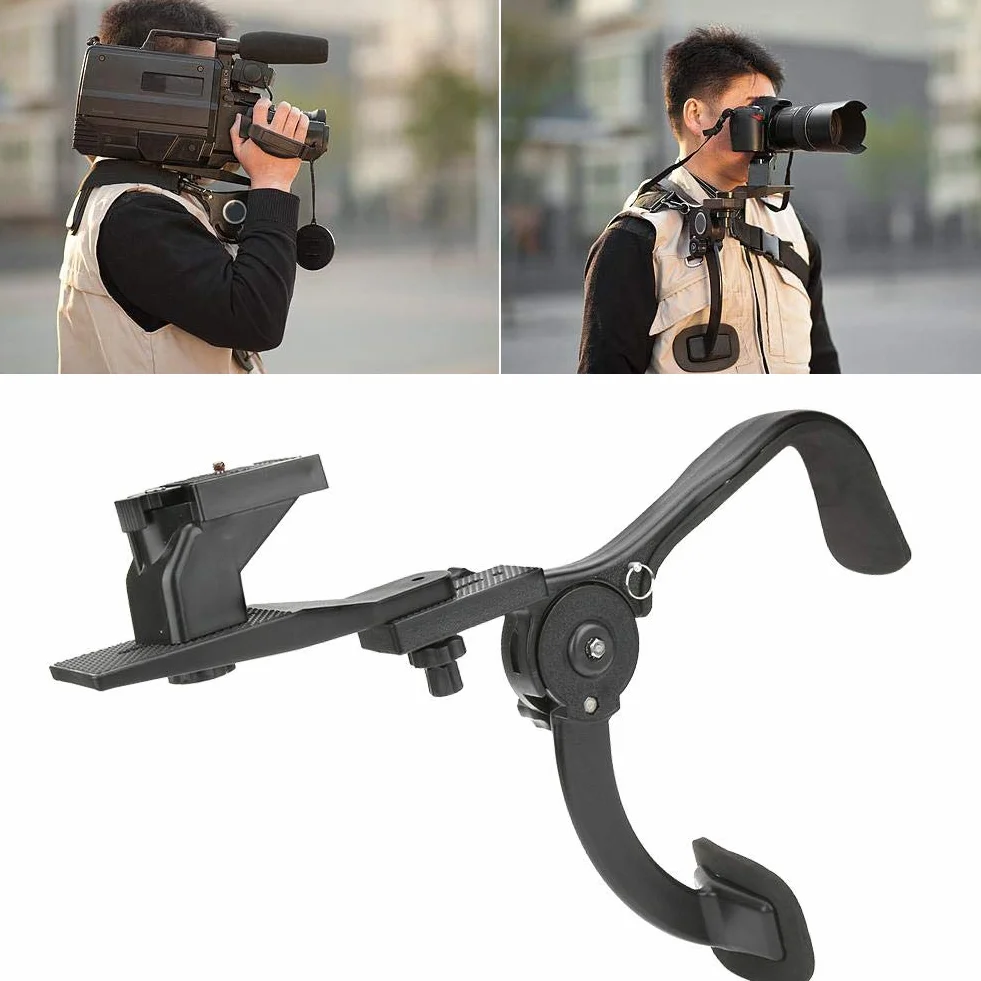 Topiky Supporto per Supporto a Spalla con Giunto cardanico, Supporto per Staffa per Supporto per Fotografia Portatile con Presa Video con Cinghia Flessibile per stabilizzatore
