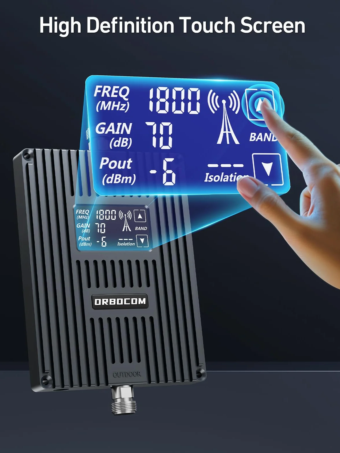 Amplificatore Segnale Cellulari Supporta le Bande 1/3/7/8/20 Ripetitore Segnale Cellulare 5G 4G 3G LTE GSM Per Tutti Gli Operatori Come TIM Tre - Display LCD Ad Alta Definizione