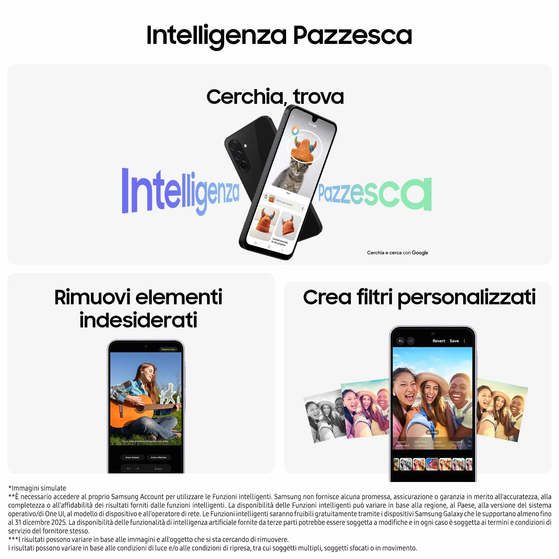 Samsung Galaxy A26 5G, Smartphone con Funzioni intelligenti, 3 anni di Garanzia del produttore, Display Super AMOLED 6.7”, 6GB RAM, 128GB, 5.000 mAh, memoria espandibile, Black [Versione Italiana]