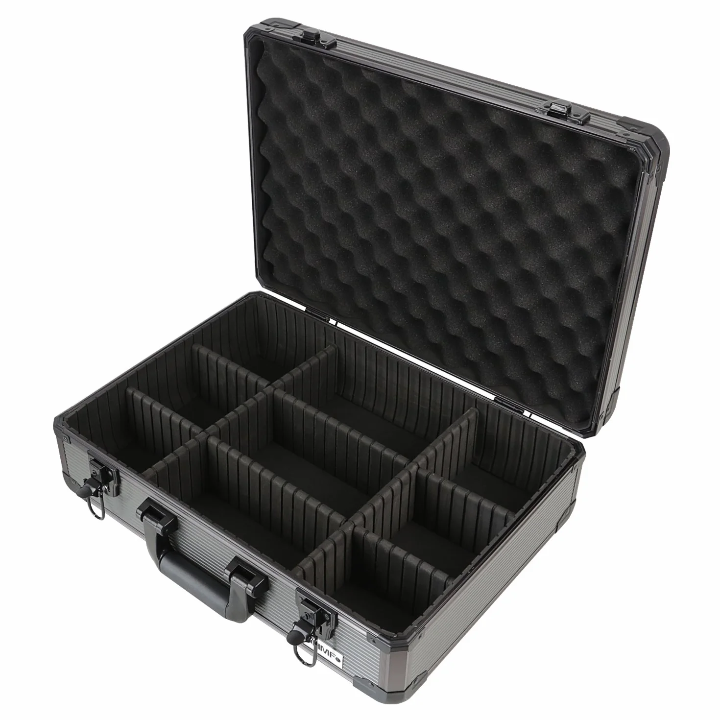 HMF 14502-02 Valigetta con macchina fotografica, Valigia Universale, Scomparti Individuali, Alluminio, 46 x 15 x 33 cm