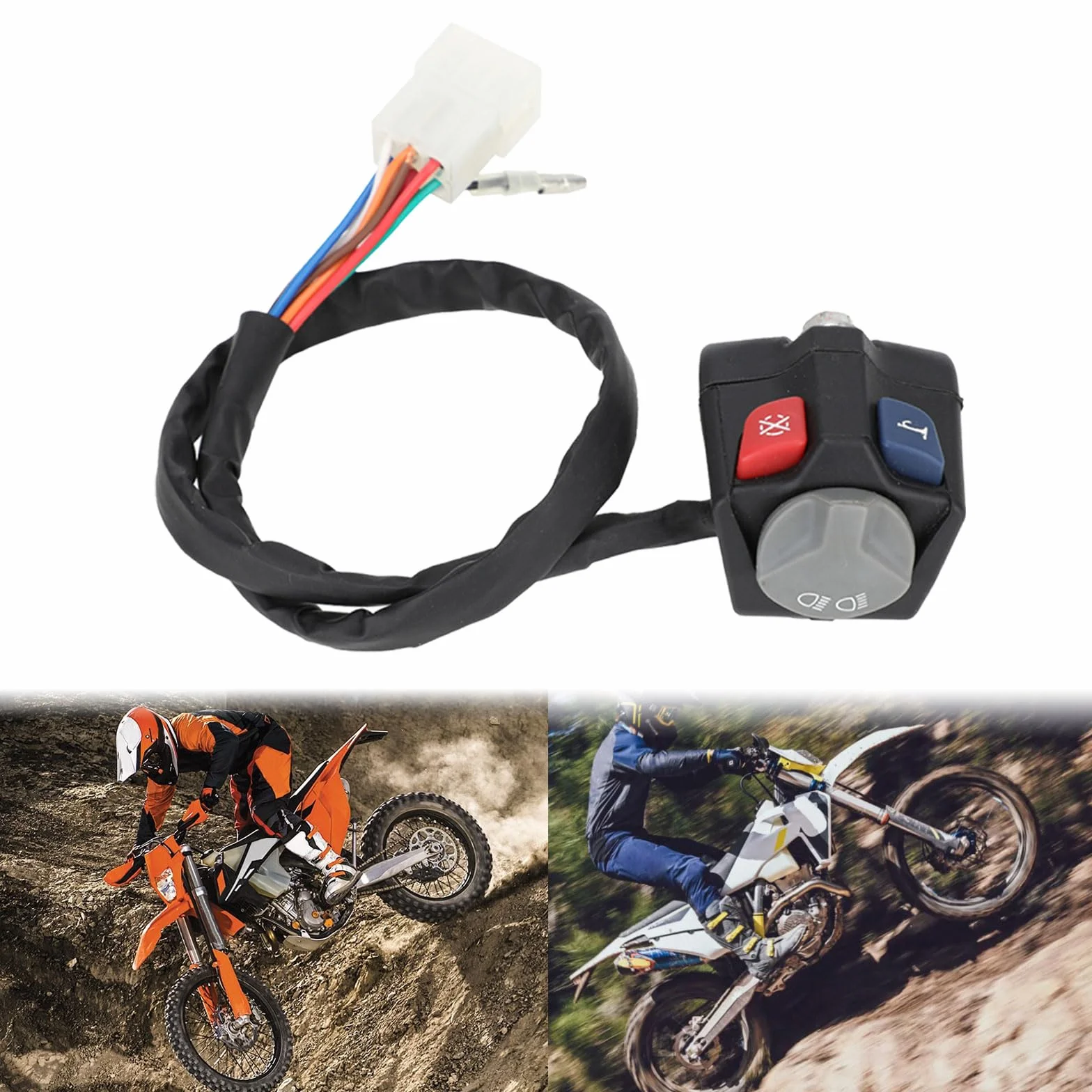 Interruttore Moto Kill Switch 12v per Dirt Bike EXC EC XCW EXCF SXC TE FE TX 125-950cc