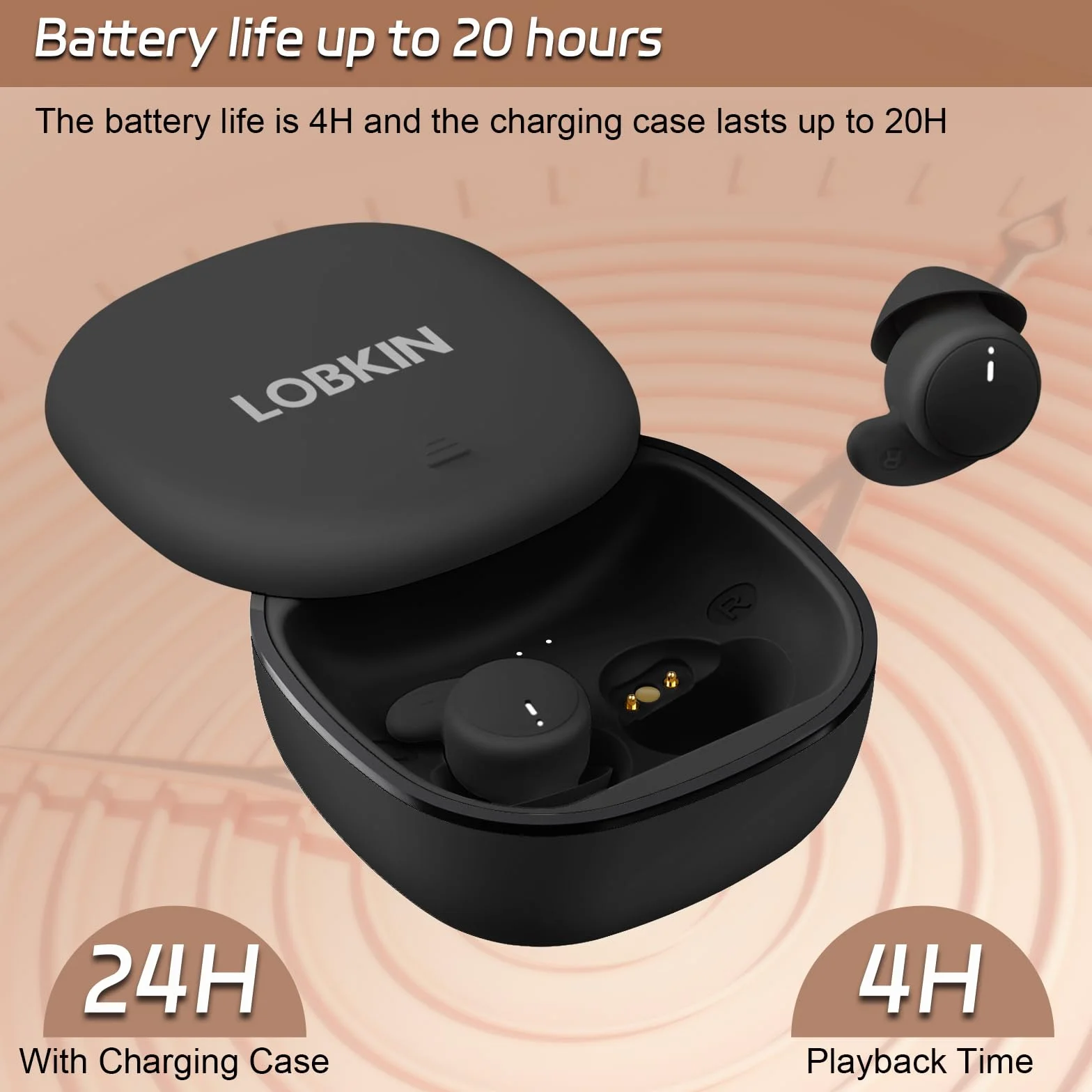 LOBKIN Cuffie Per Dormire, Cuffie Antirumore Per Dormire,Mini Auricolari Invisibili Bluetooth 6.0 In Silicone Liquido,Auricolari Per Dormire, Adatte Per Sport, Yoga e Viaggi